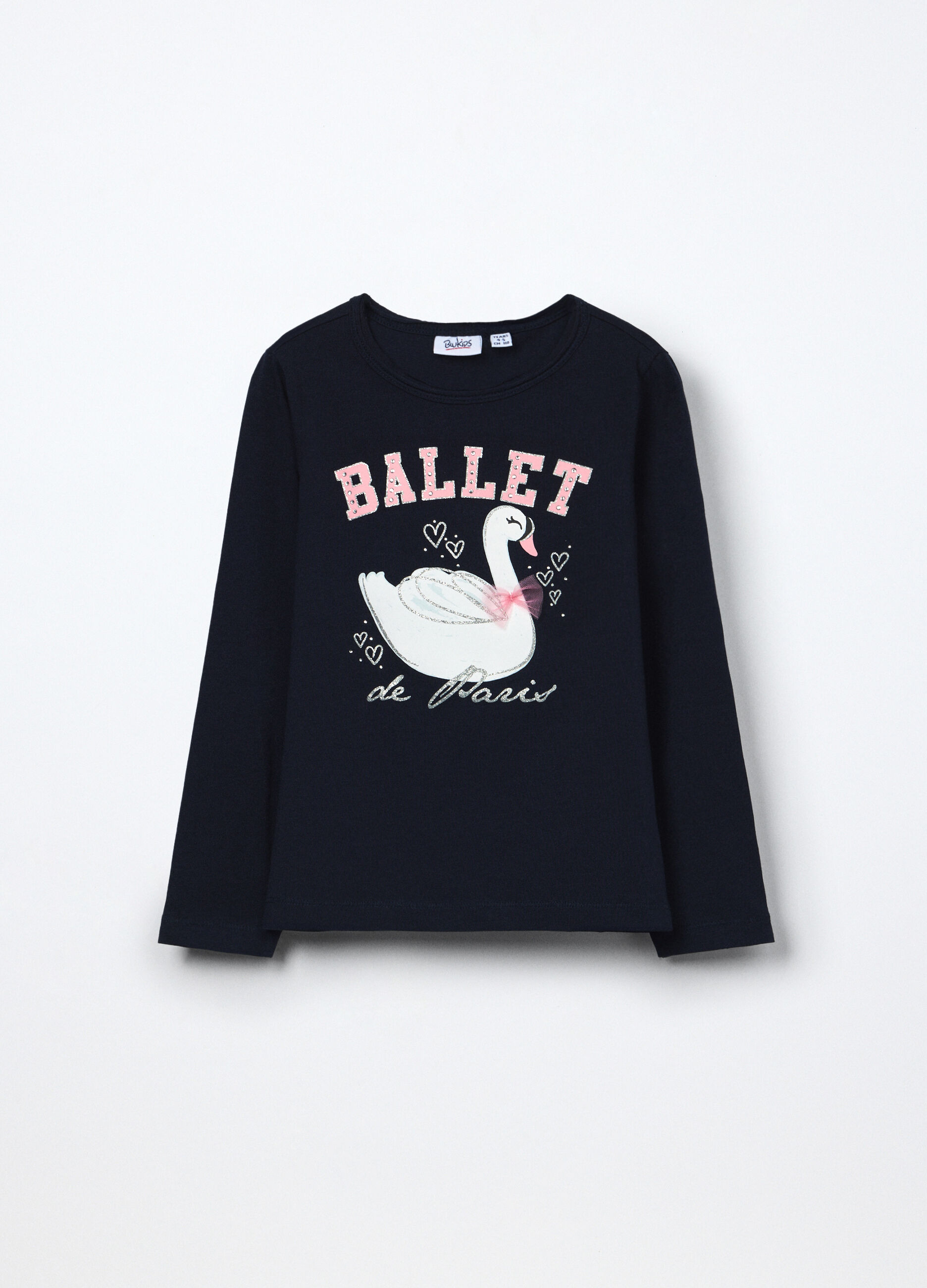 T-shirt in jersey di cotone stretch bambina