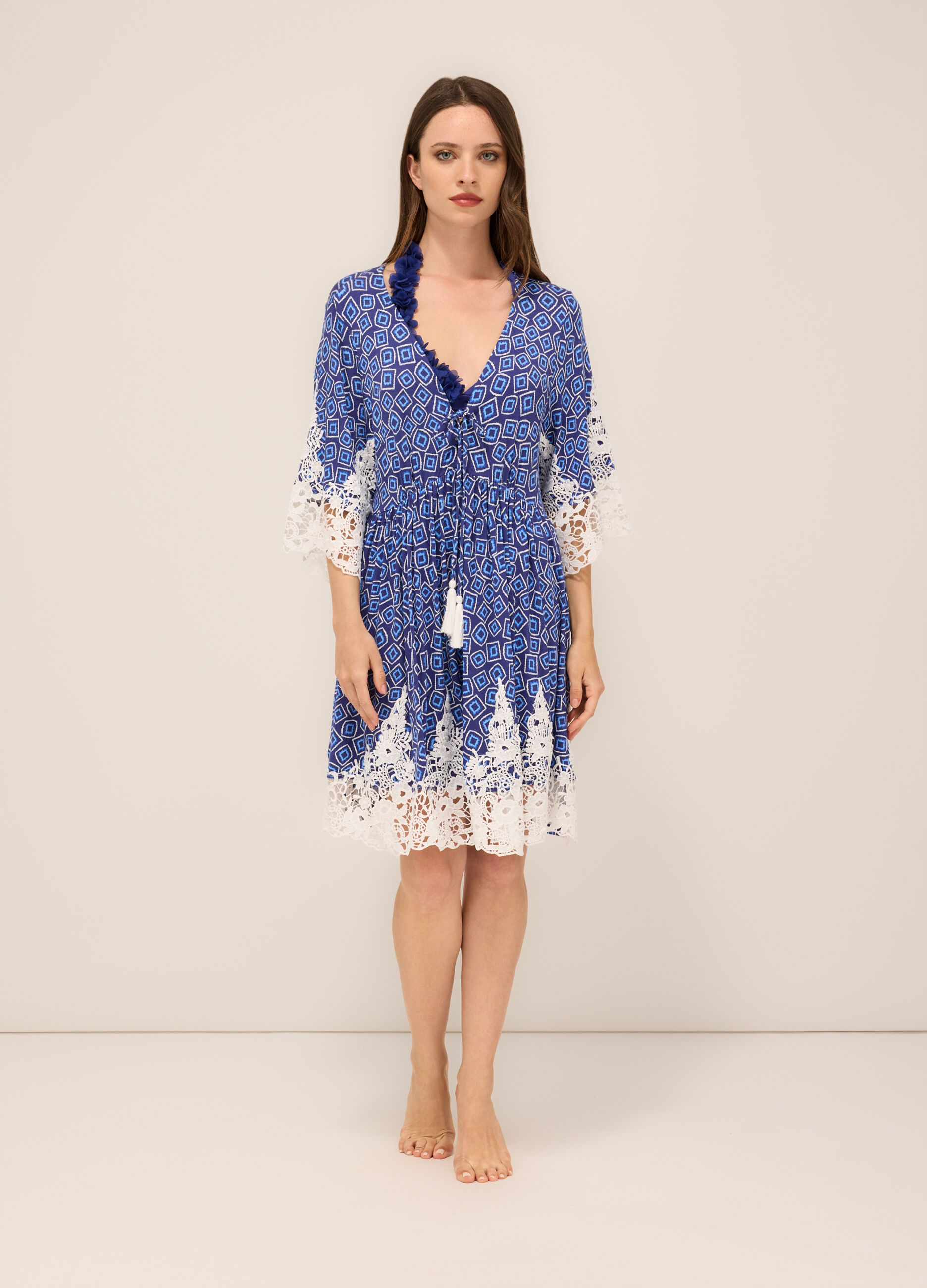 Copricostume in jersey di viscosa stretch donna