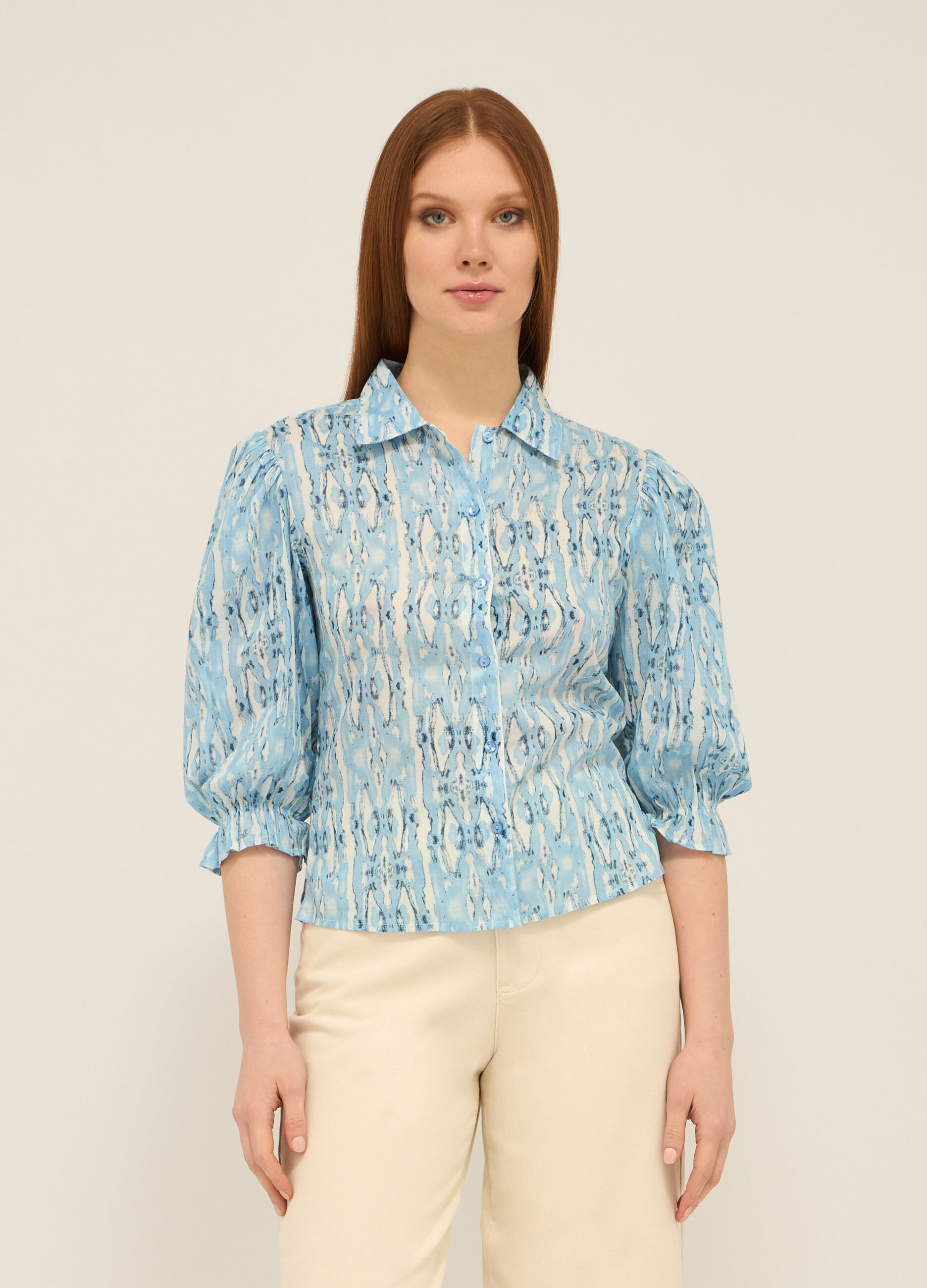 Camicia in puro cotone voile donna