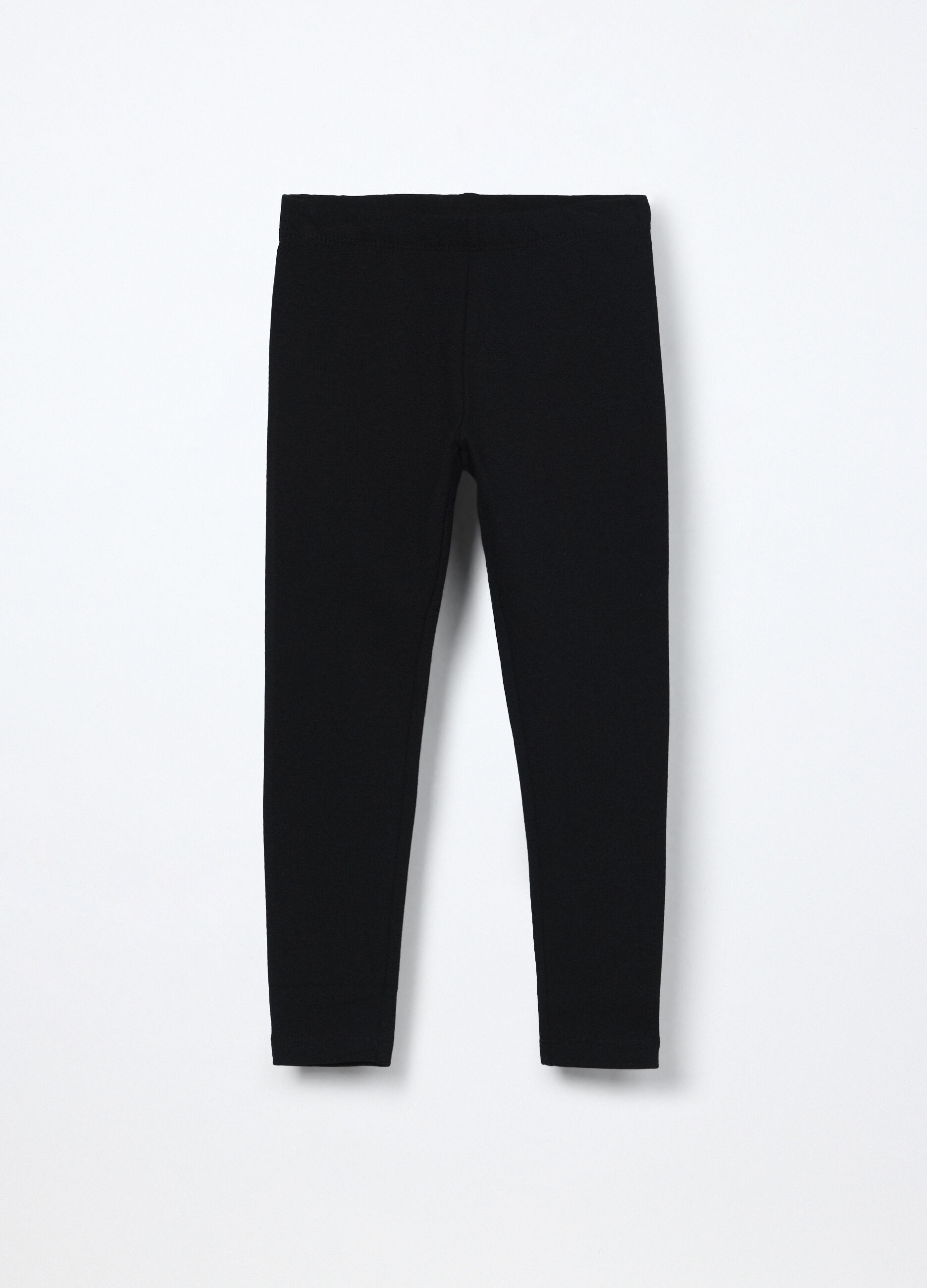 Leggings in french terry di cotone stretch bambina