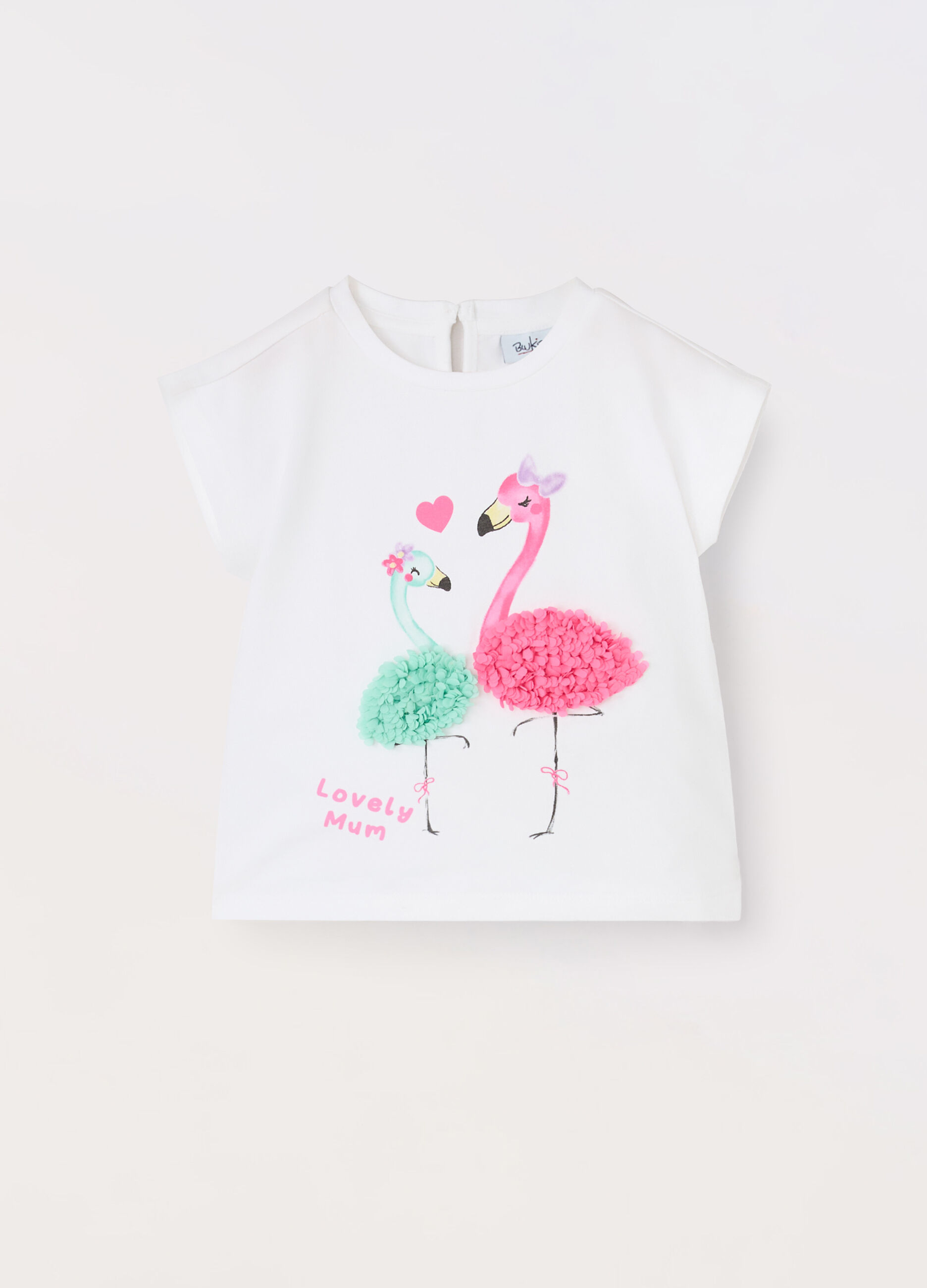 T-shirt in jersey di cotone stretch neonata