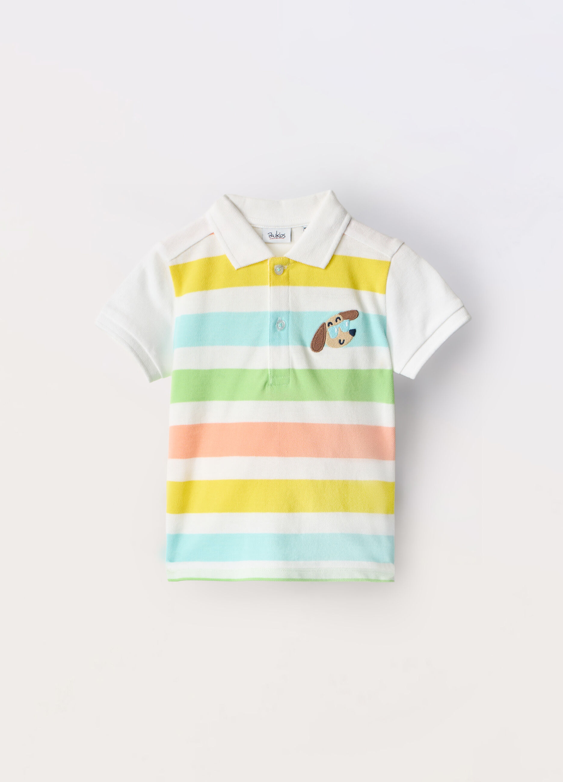 Polo in puro cotone Piquet neonato