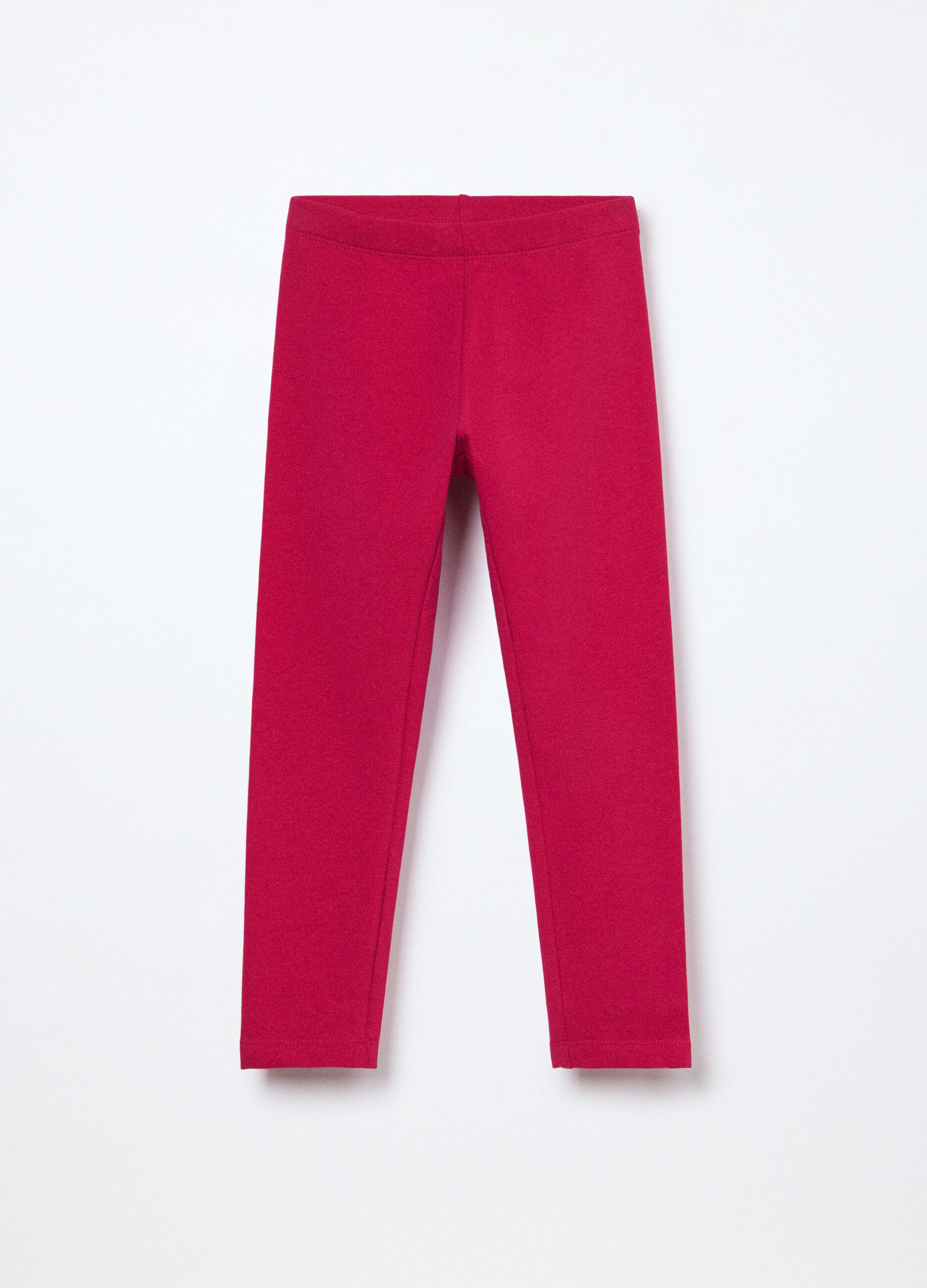Leggings in french terry di cotone stretch bambina