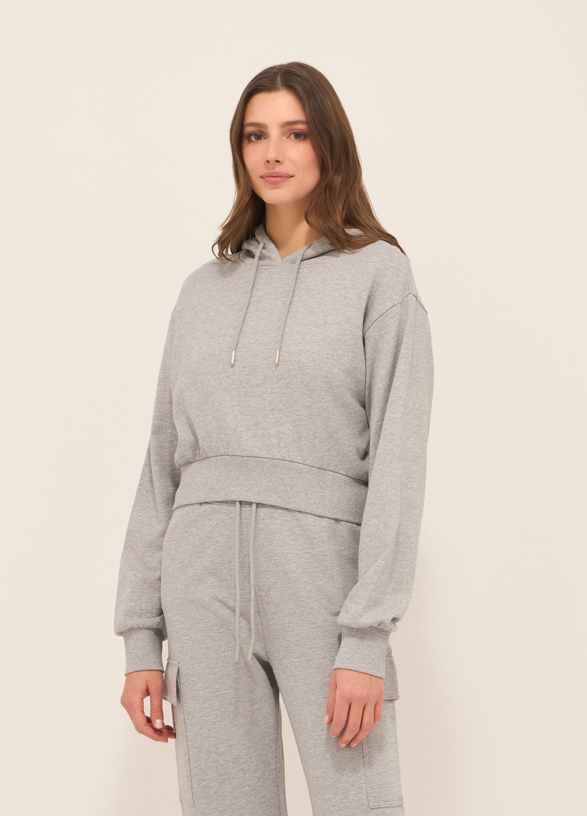 Felpa in french terry di cotone mÃ©lange donna