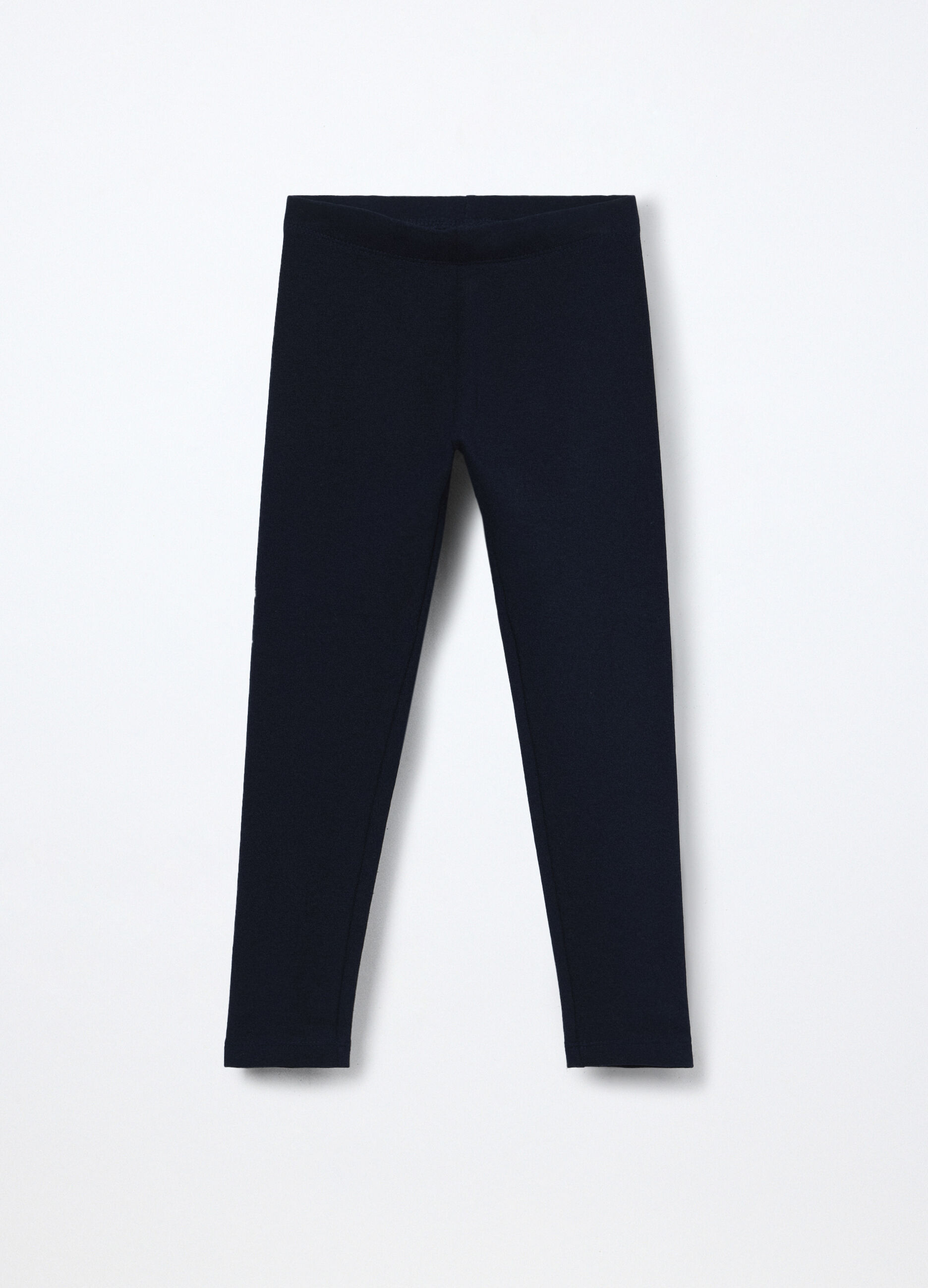 Leggings in french terry di cotone stretch bambina