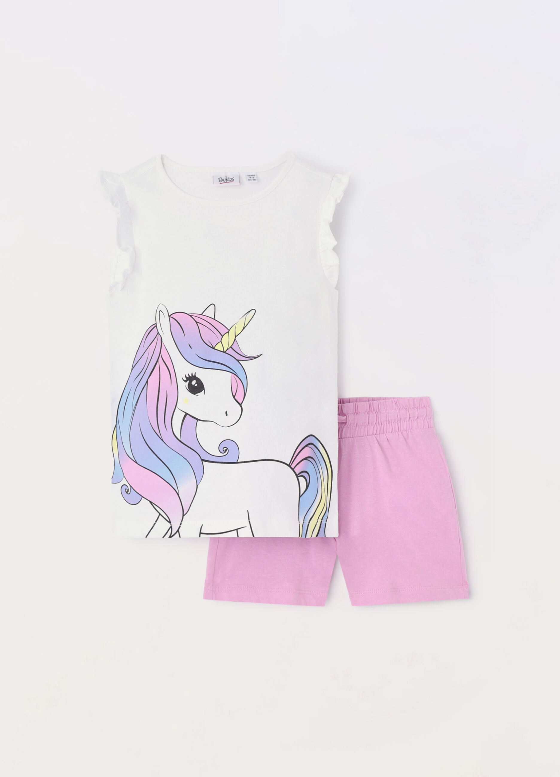 Jogging set in jersey di puro cotone bambina