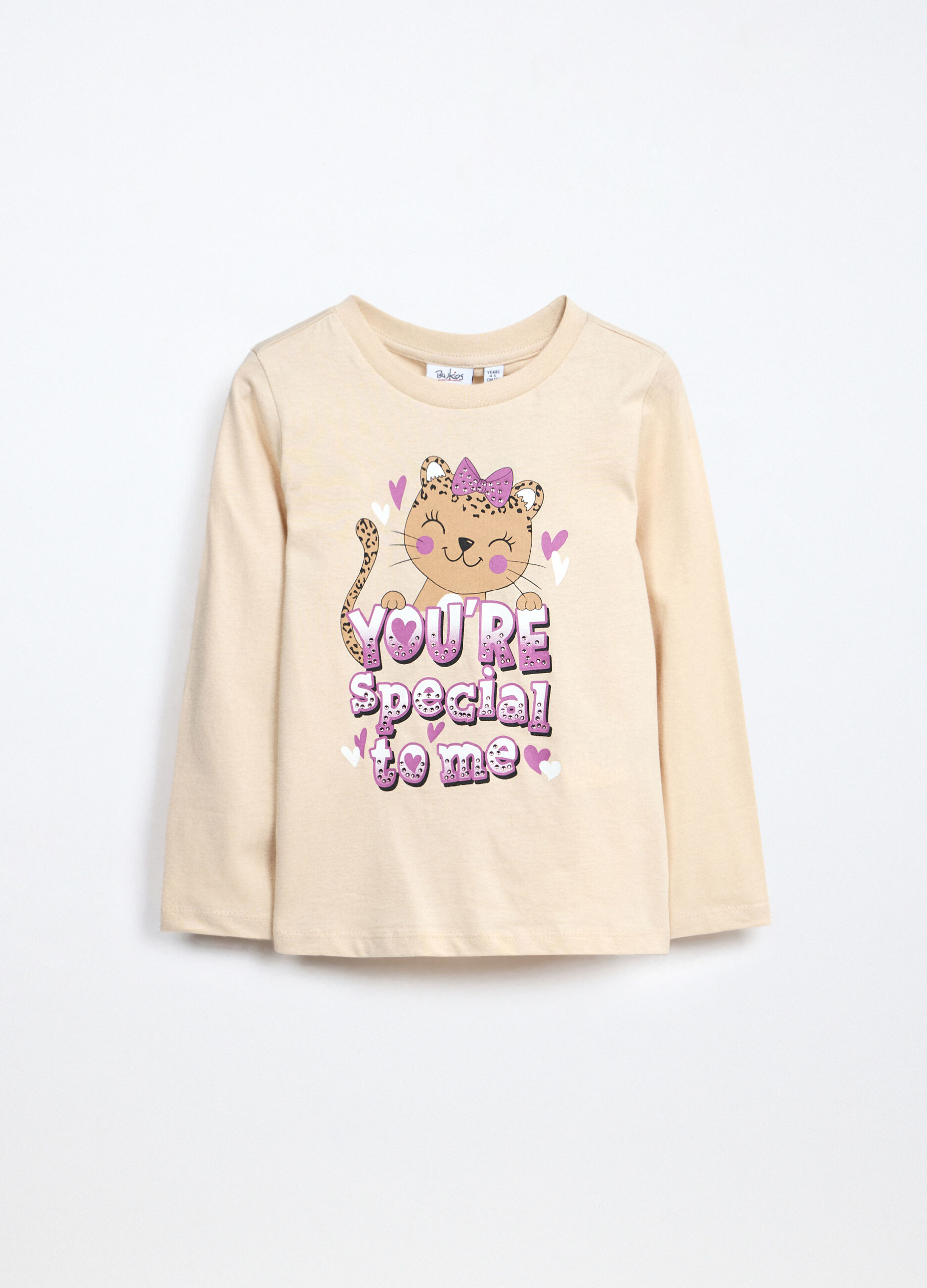T-shirt in jersey di puro cotone bambina