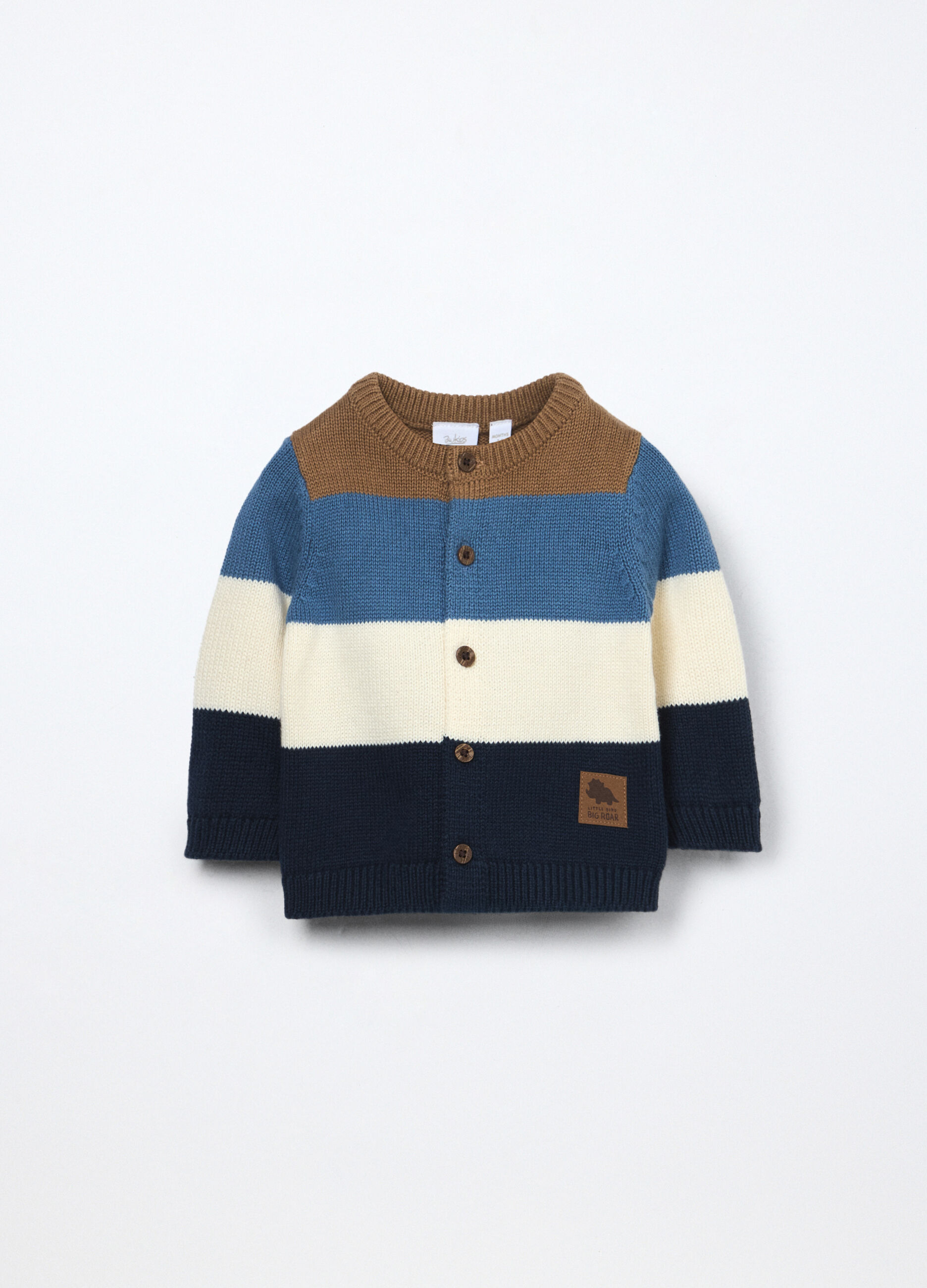 Cardigan tricot in puro cotone neonato