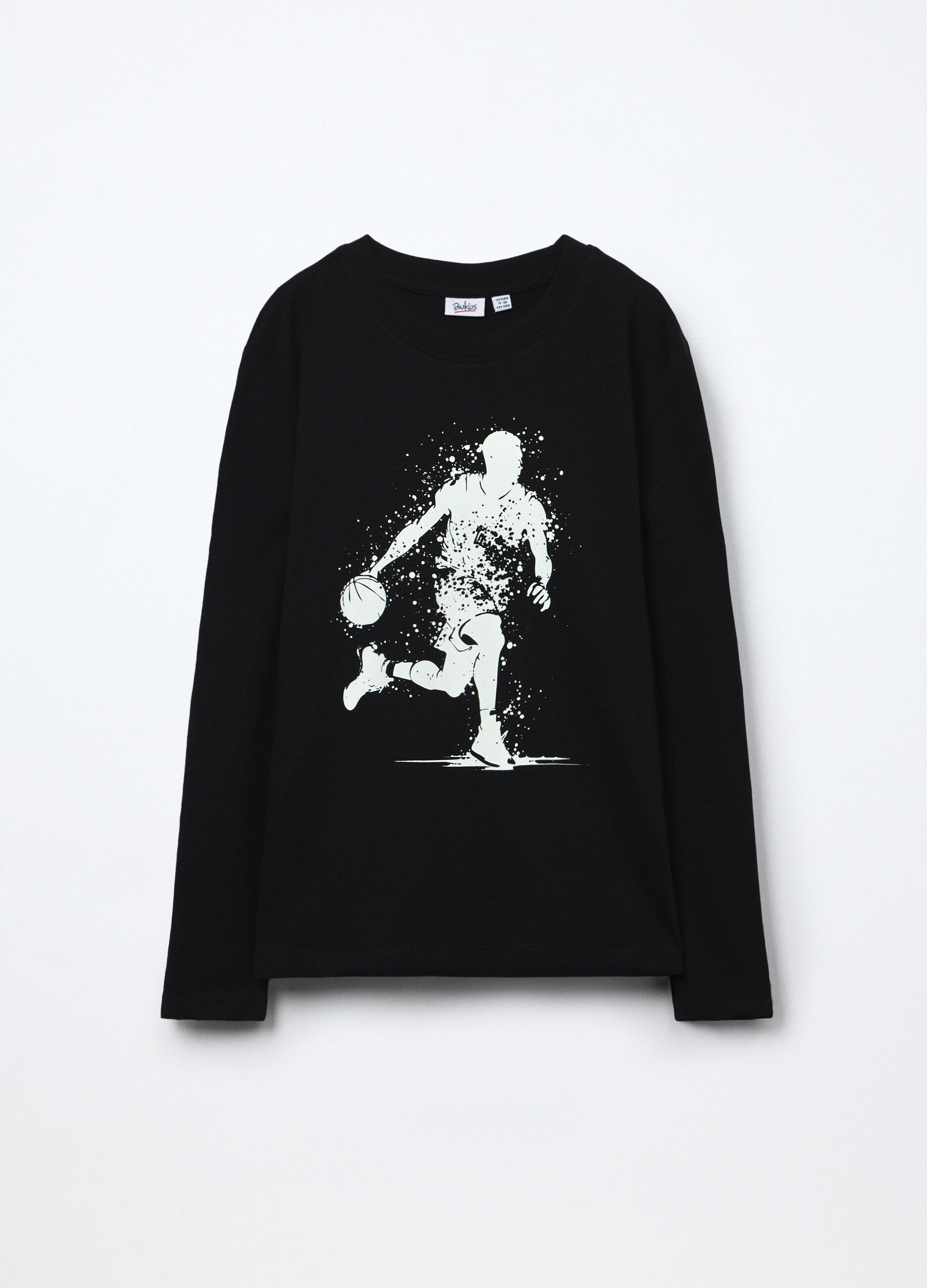 T-shirt a maniche lunghe in puro cotone jersey ragazzo