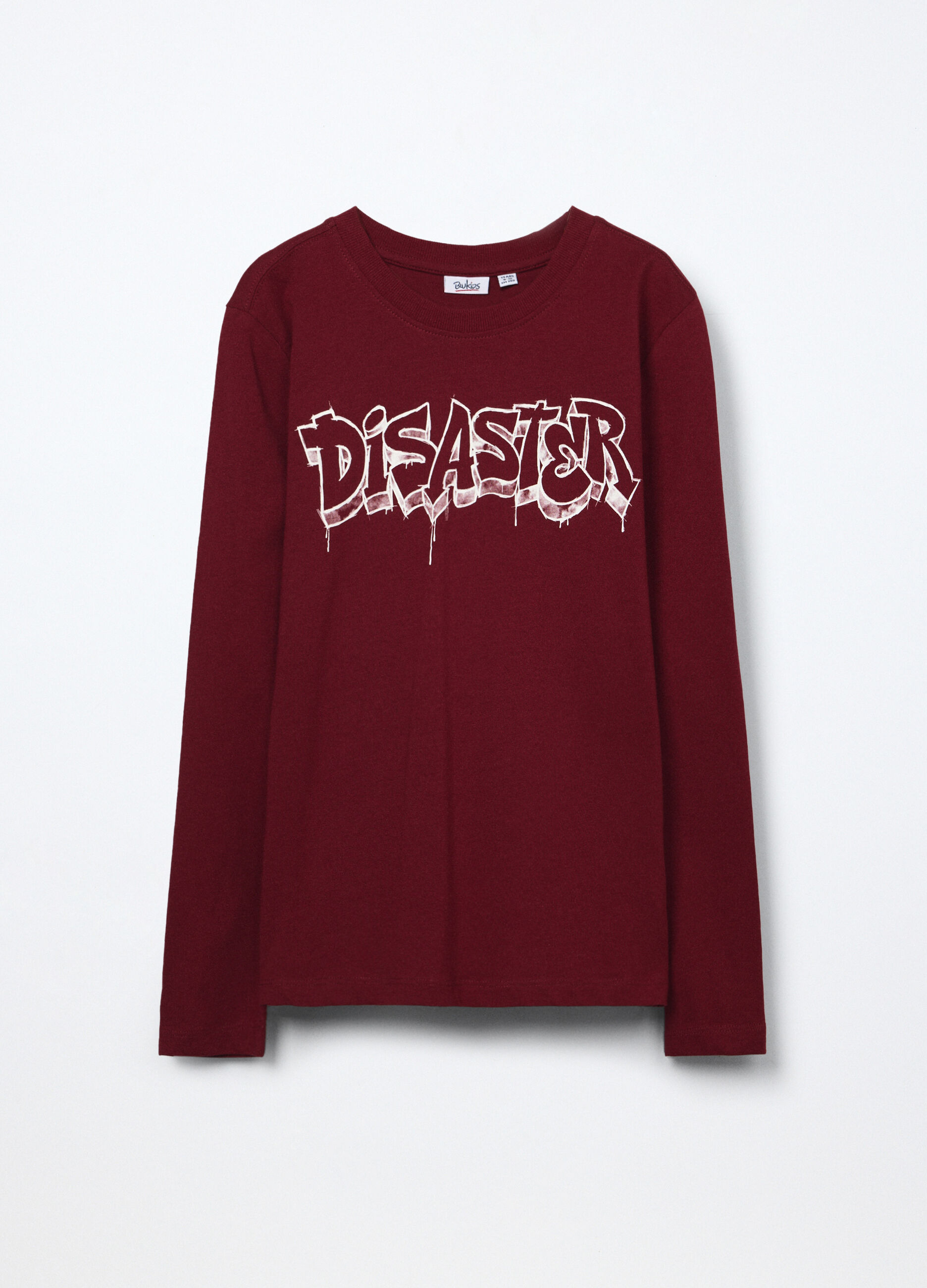 T-shirt a maniche lunghe in puro cotone jersey ragazzo