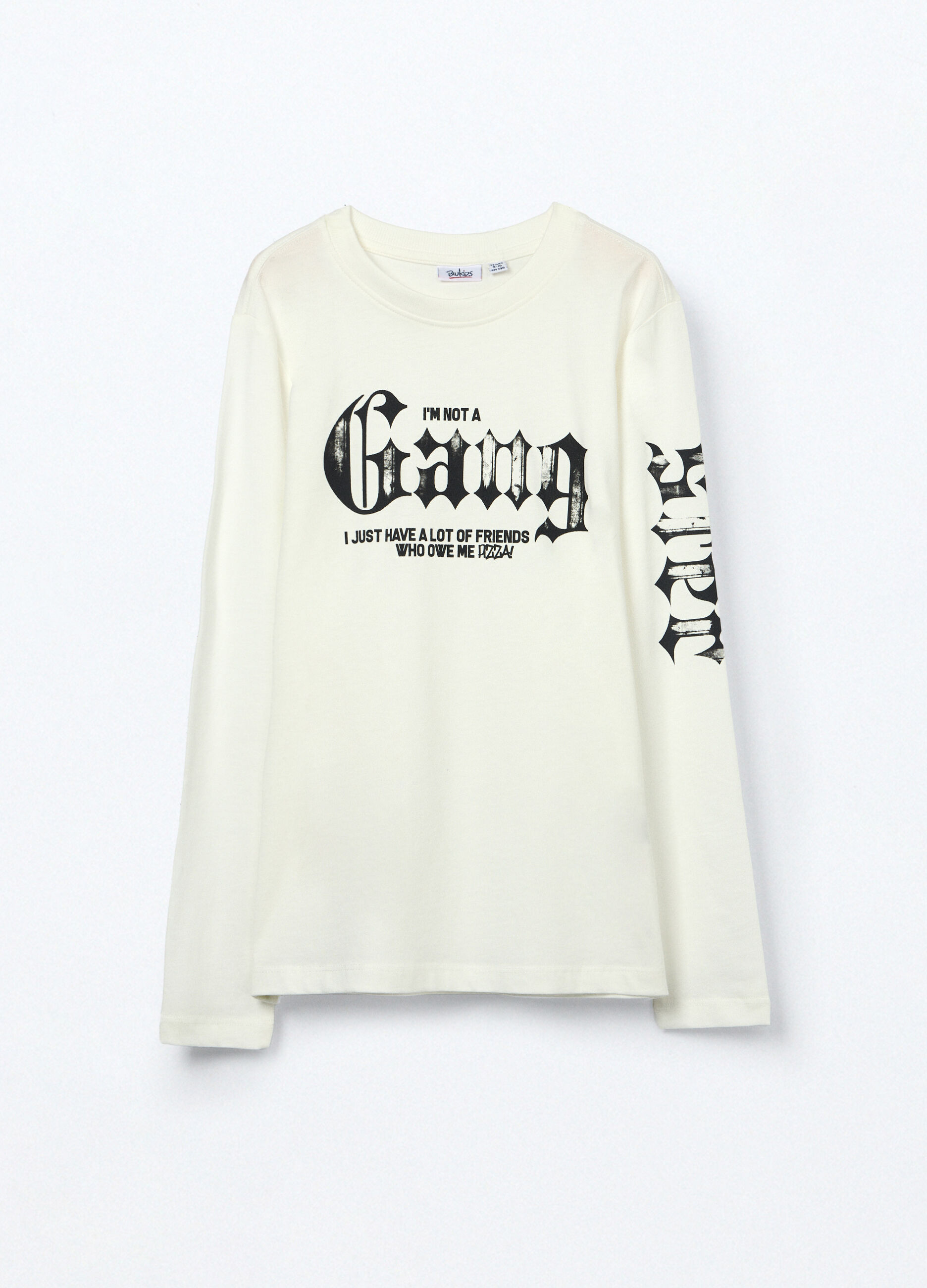 T-shirt a maniche lunghe in puro cotone jersey ragazzo