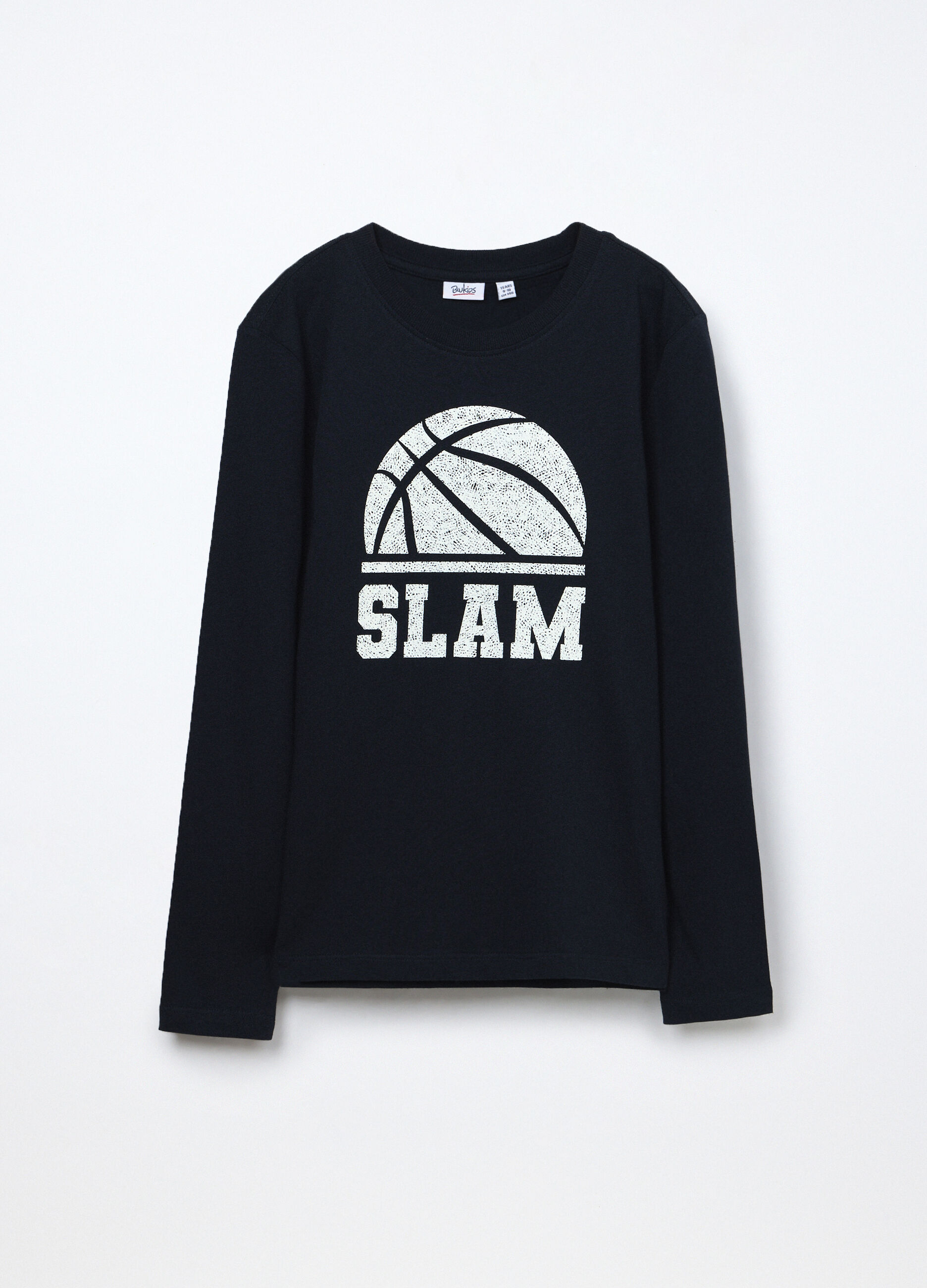 T-shirt a maniche lunghe in puro cotone jersey ragazzo