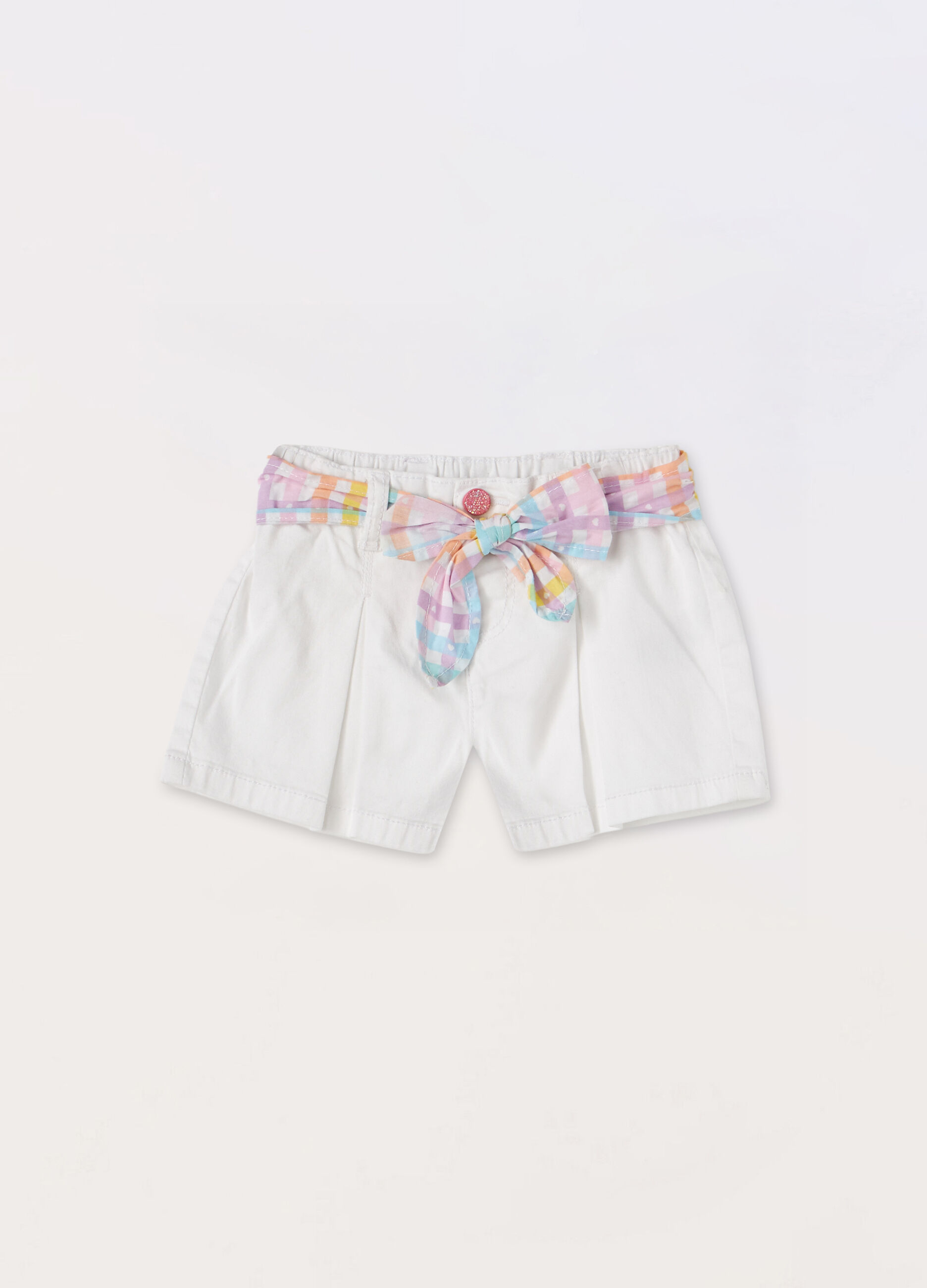 Shorts in cotone stretch neonata