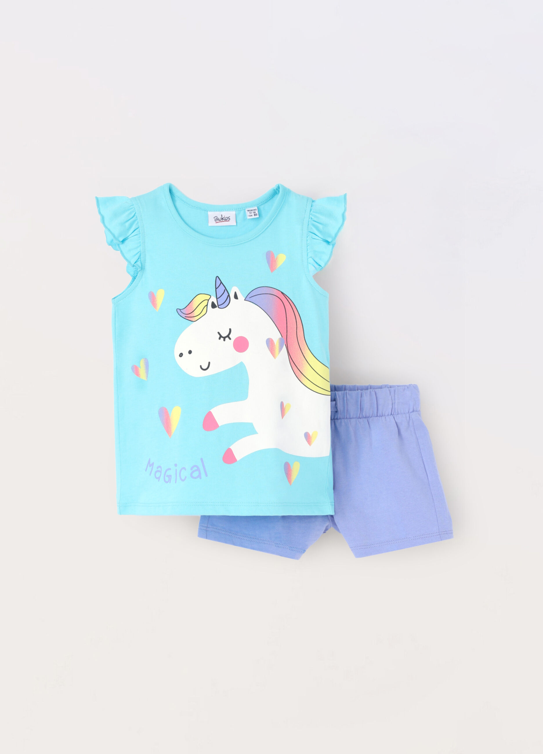 Jogging set in jersey di puro cotone neonata