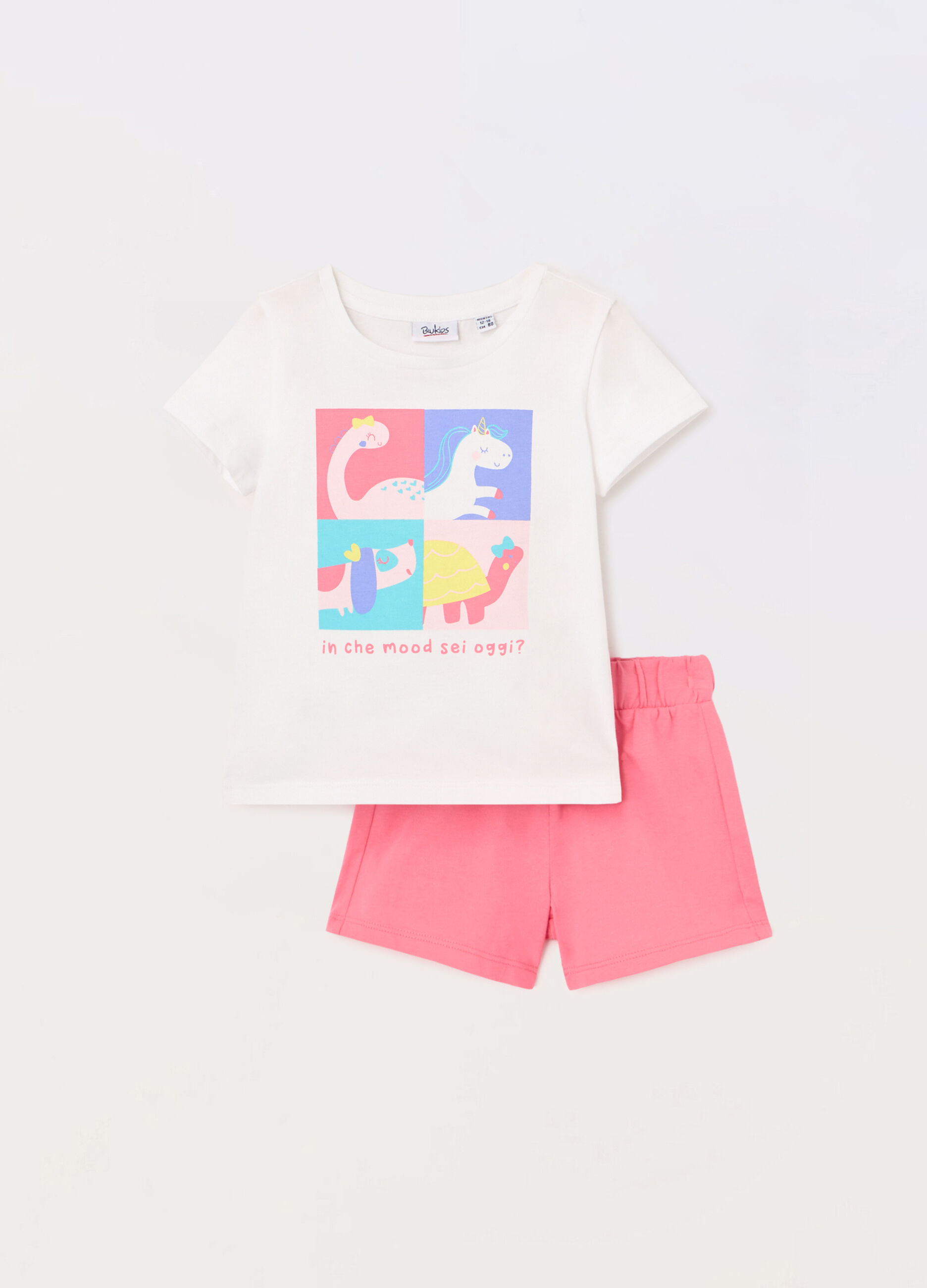 Jogging set in jersey di puro cotone neonata