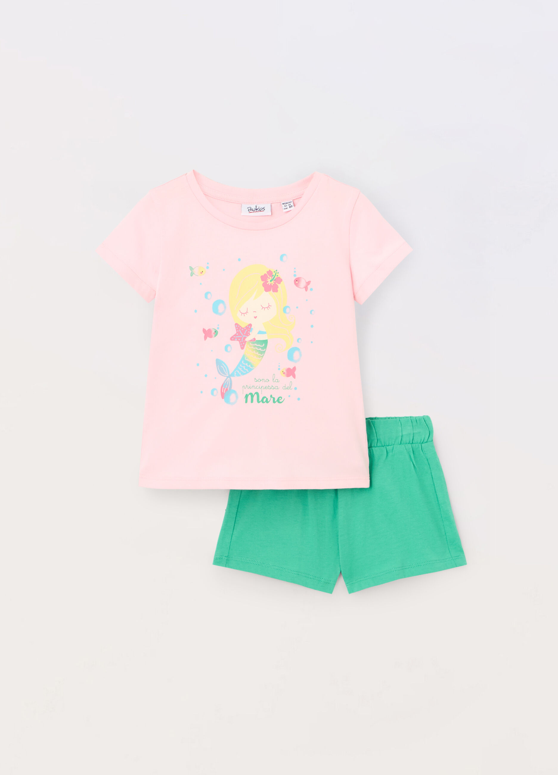 Jogging set in jersey di puro cotone neonata