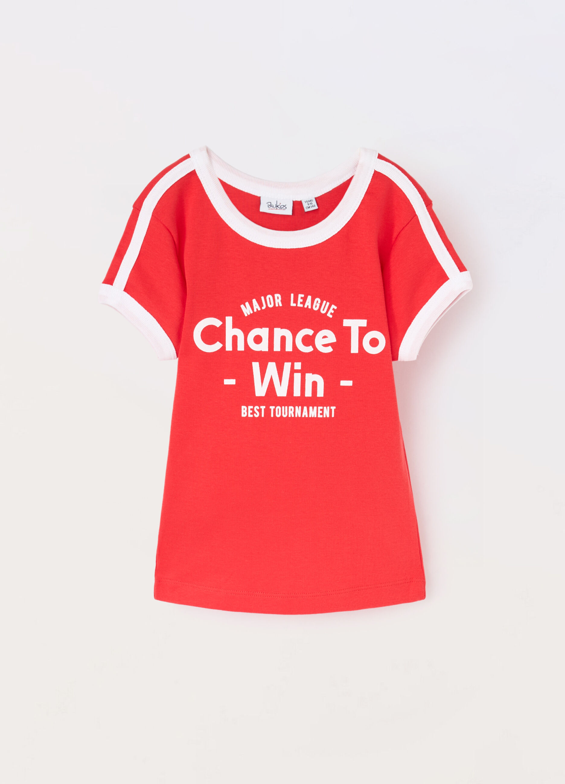 T-shirt in costina di puro cotone ragazza