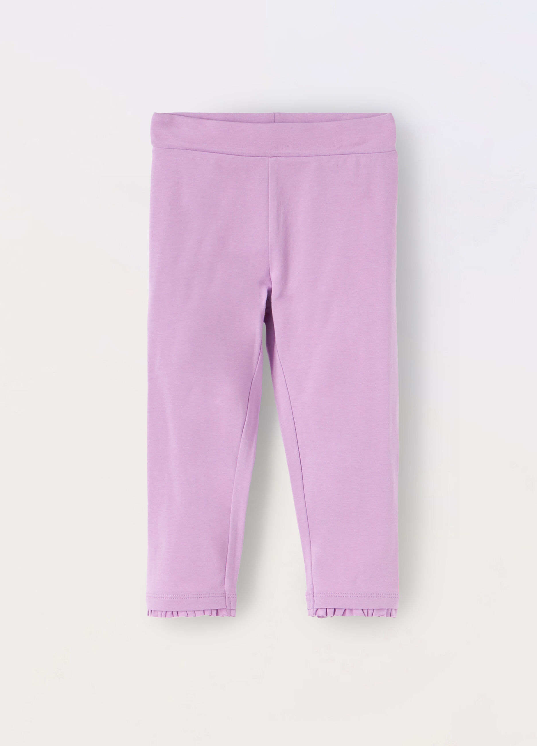 Leggings capri in jersey di cotone stretch bambina