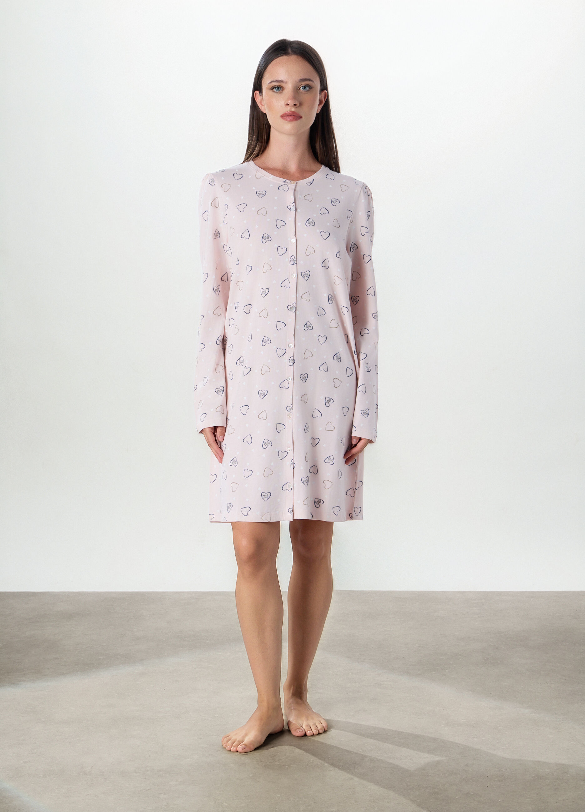 Camicia da notte in puro cotone donna