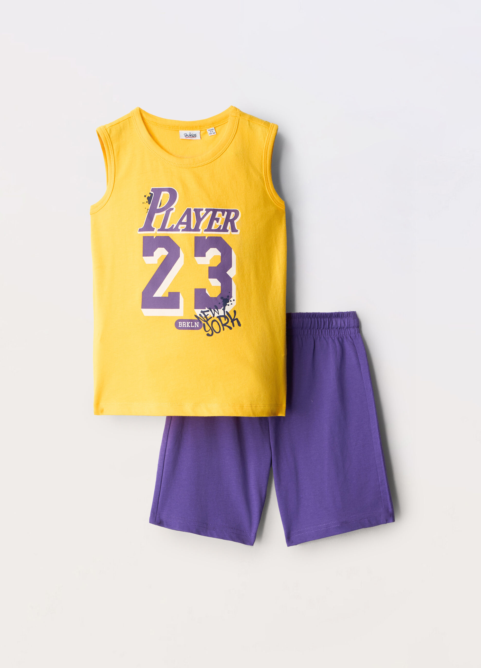 Jogging set in jersey di puro cotone bambino