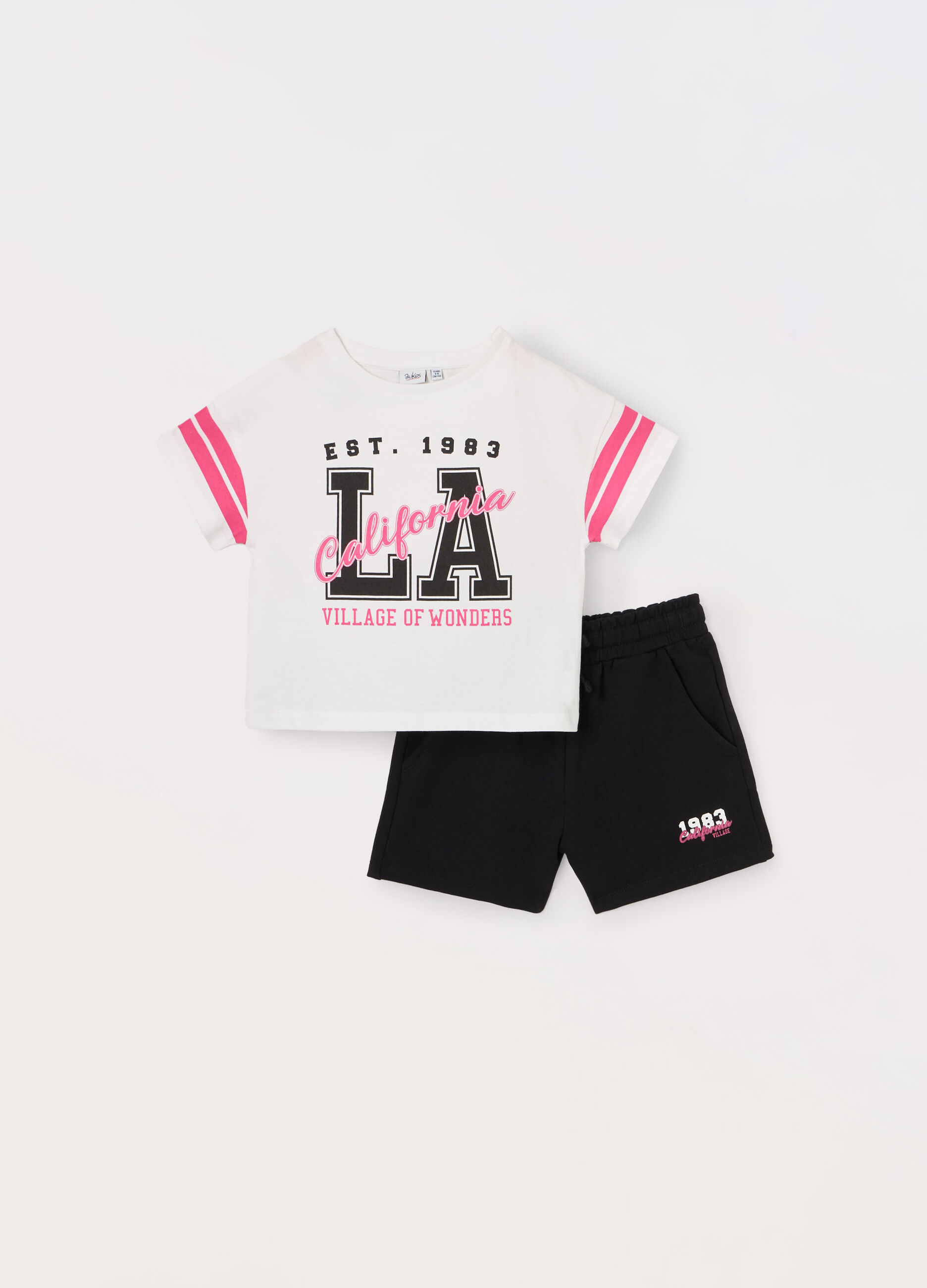 Jogging set in cotone jersey ragazza