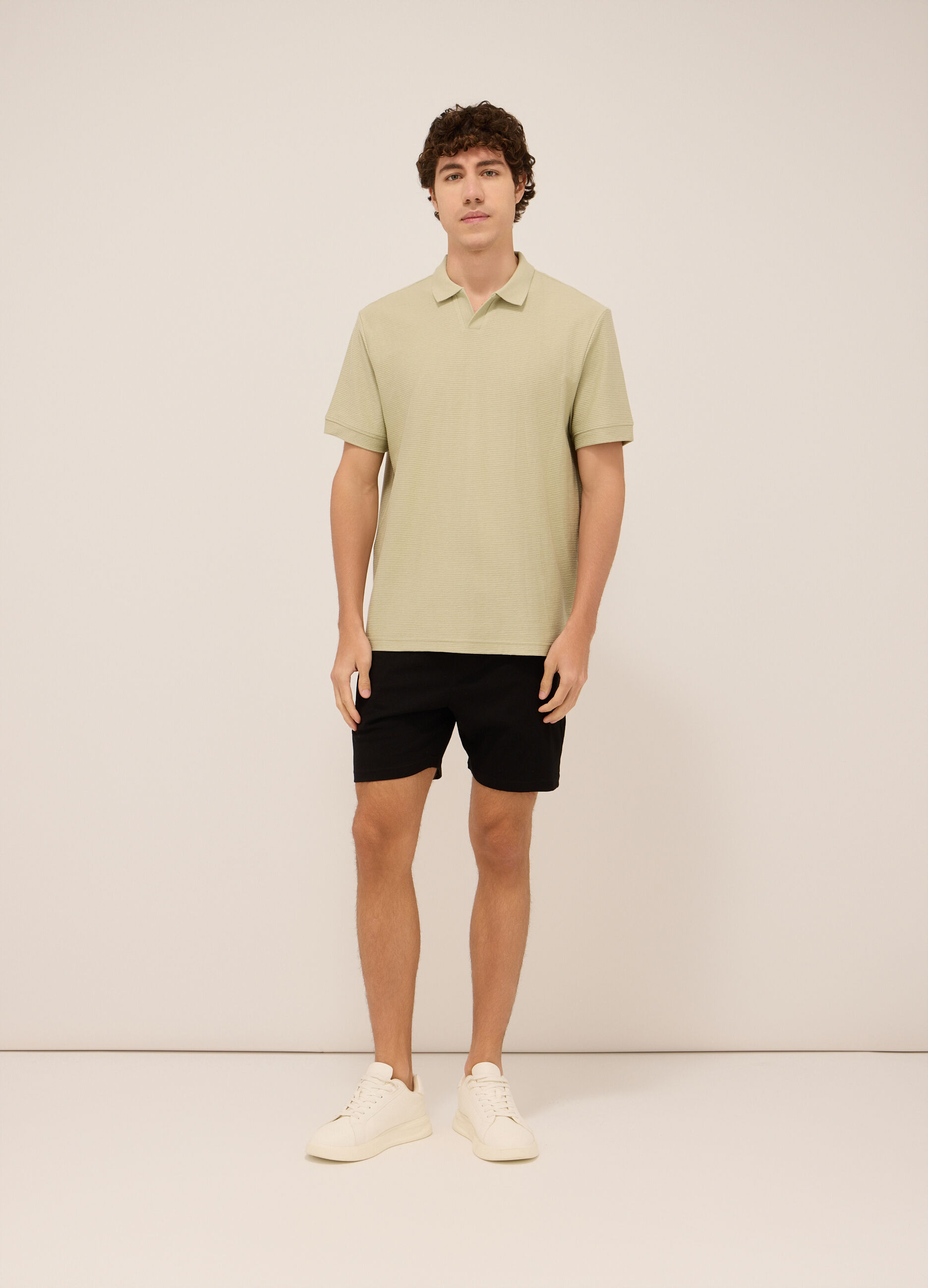 Shorts sportivi in jersey di cotone uomo