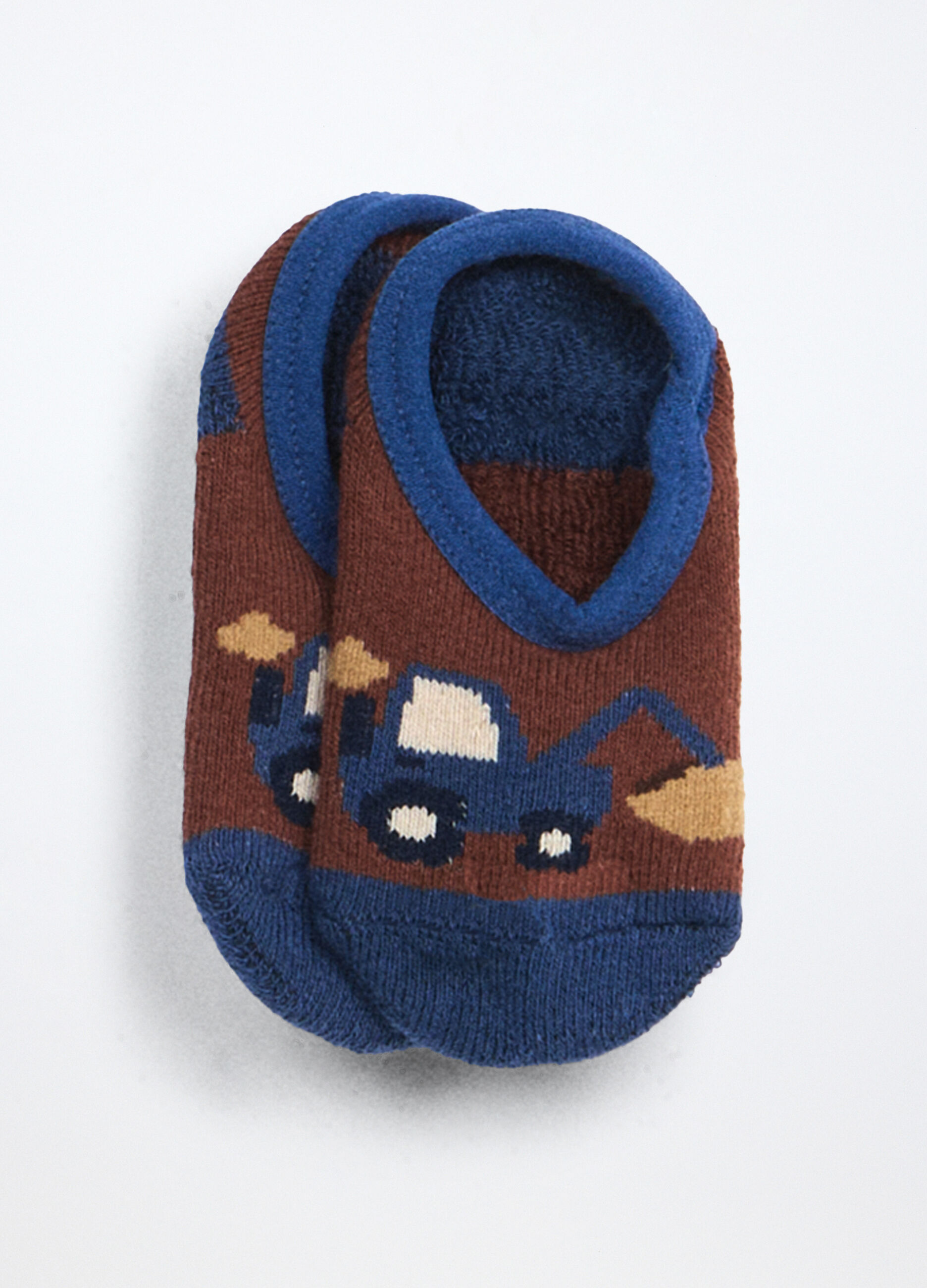 Scarpine antiscivolo in spugna misto cotone neonato