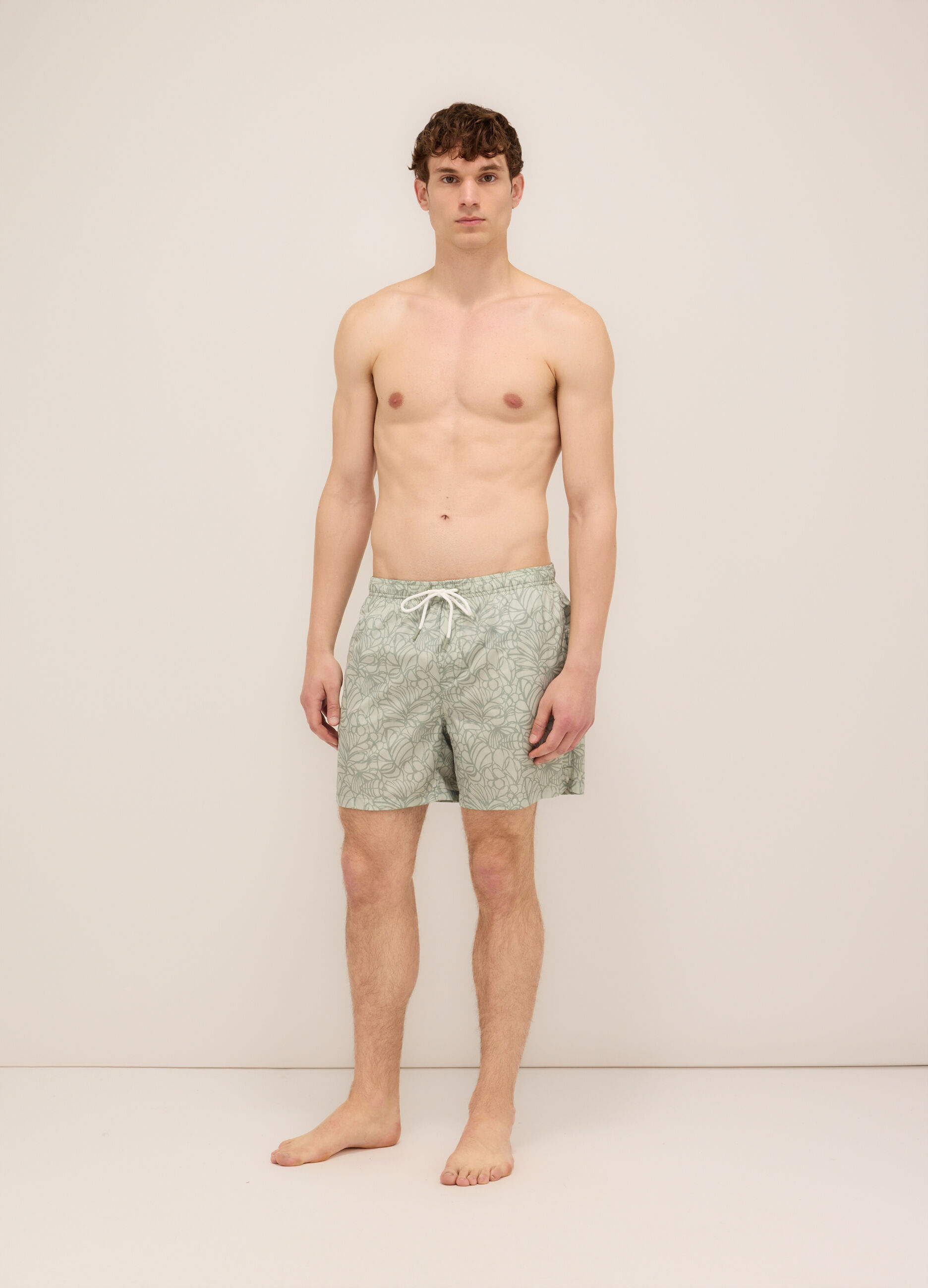 Boxer mare con stampa uomo