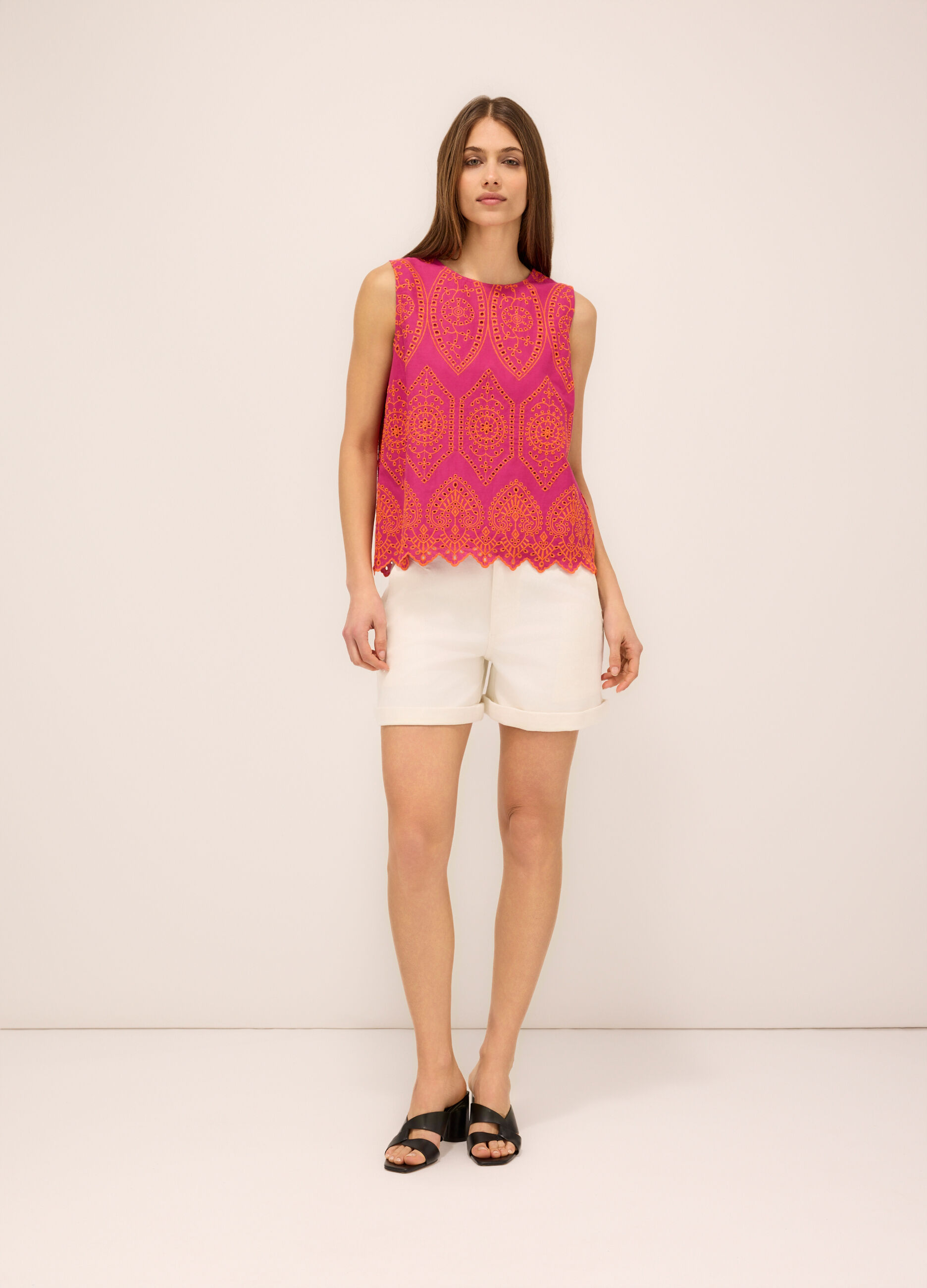Shorts in denim misto cotone donna