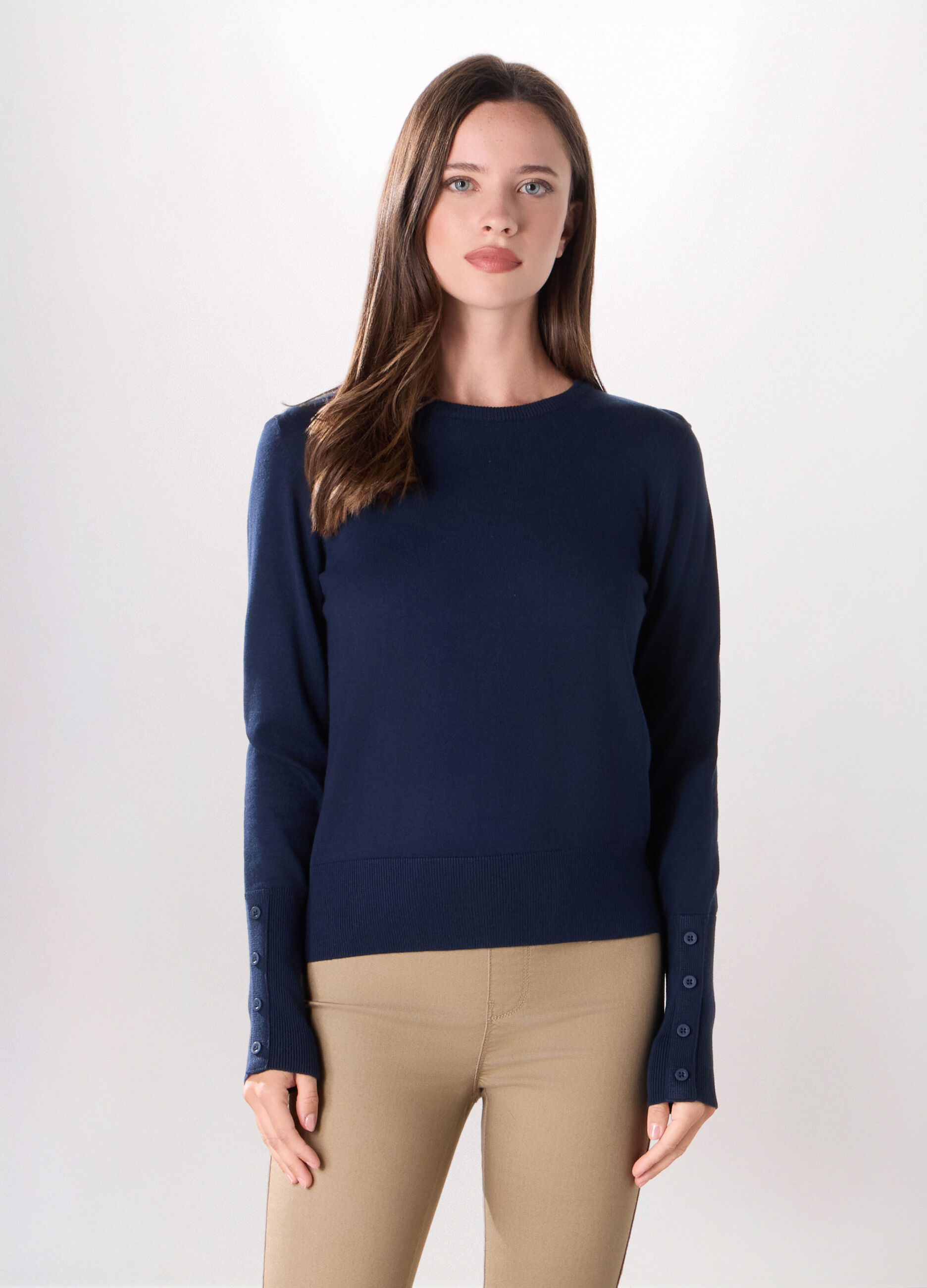 Pullover misto viscosa donna