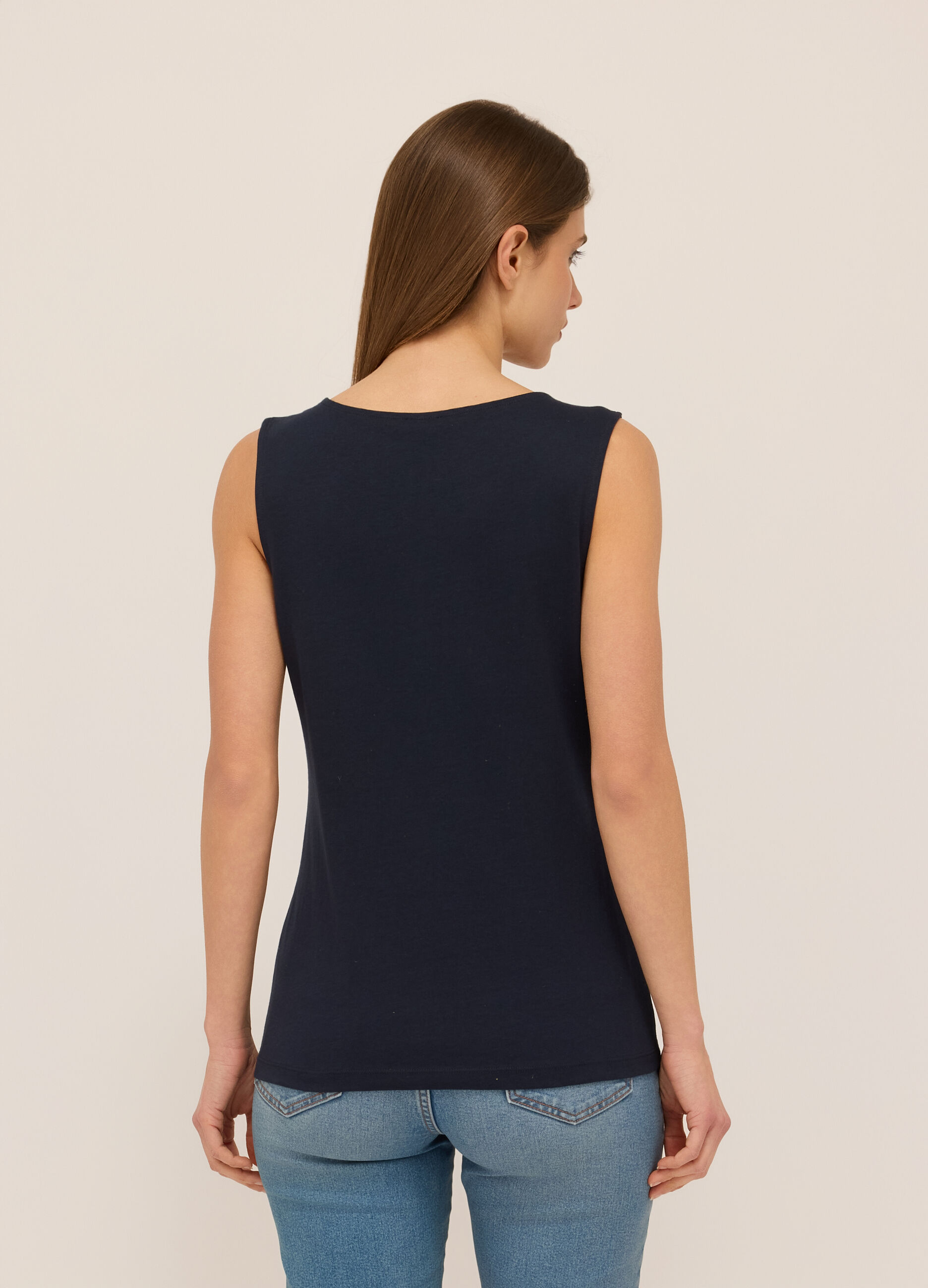 Canotta in jersey di puro cotone donna 3 Canotta in jersey di puro cotone donna