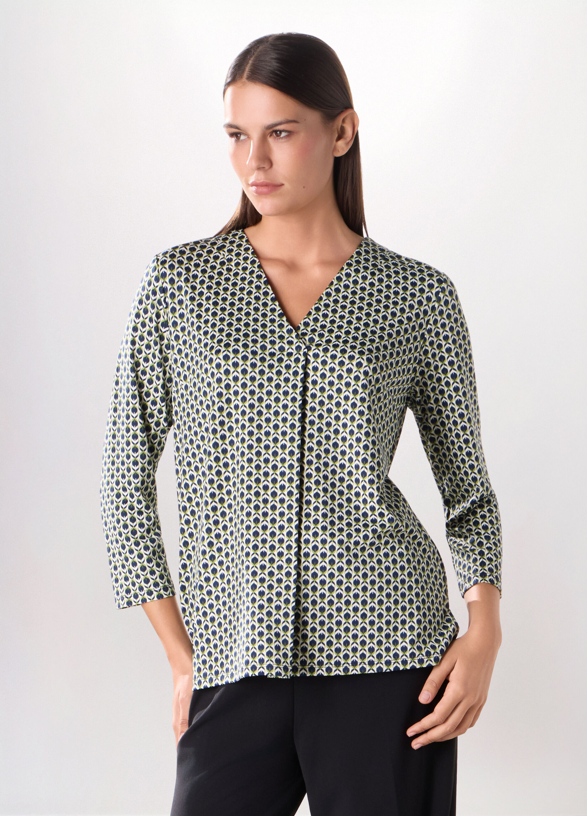 Top con maniche a 3/4 donna