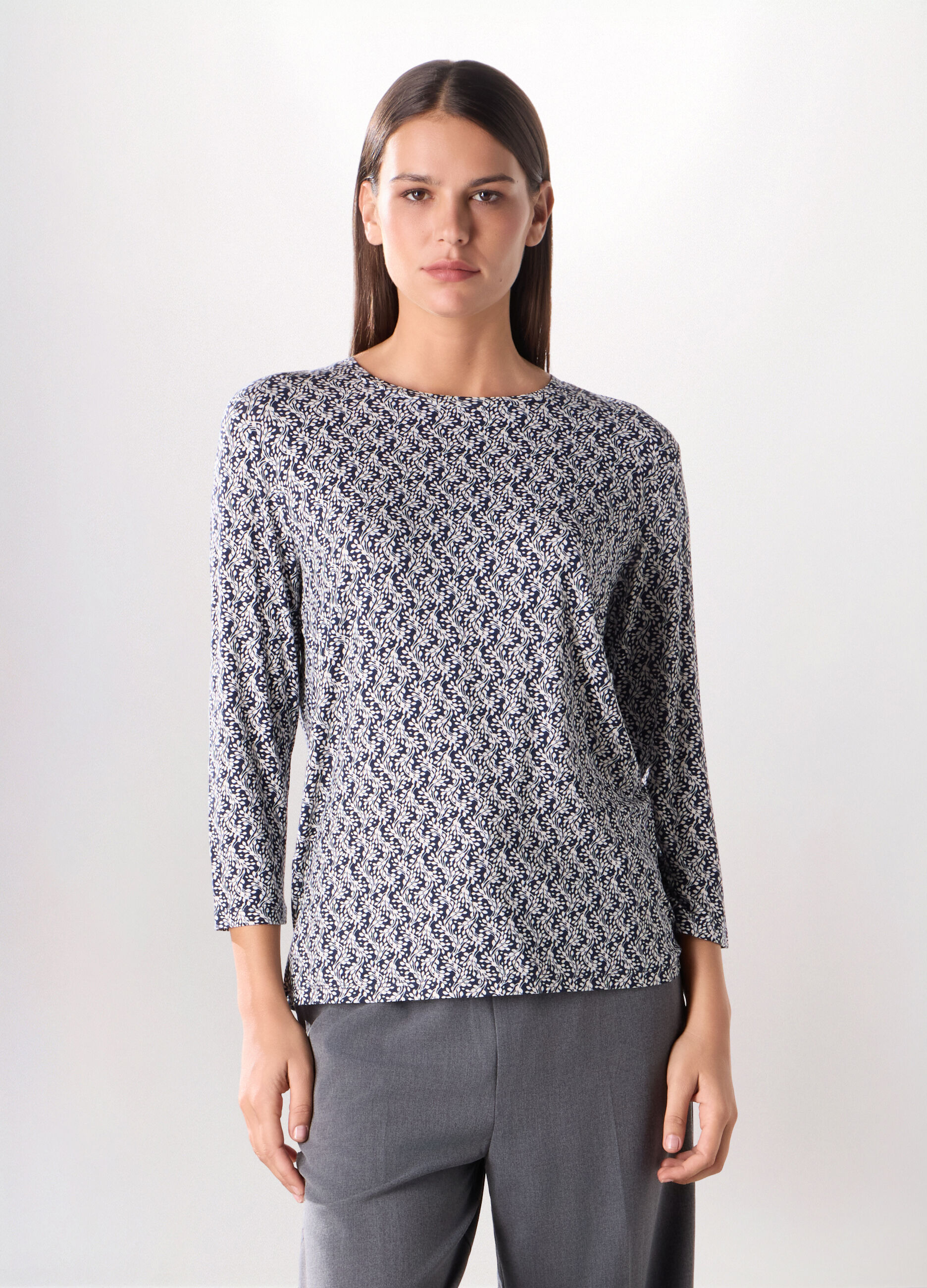 T-shirt in jersey di viscosa stretch donna