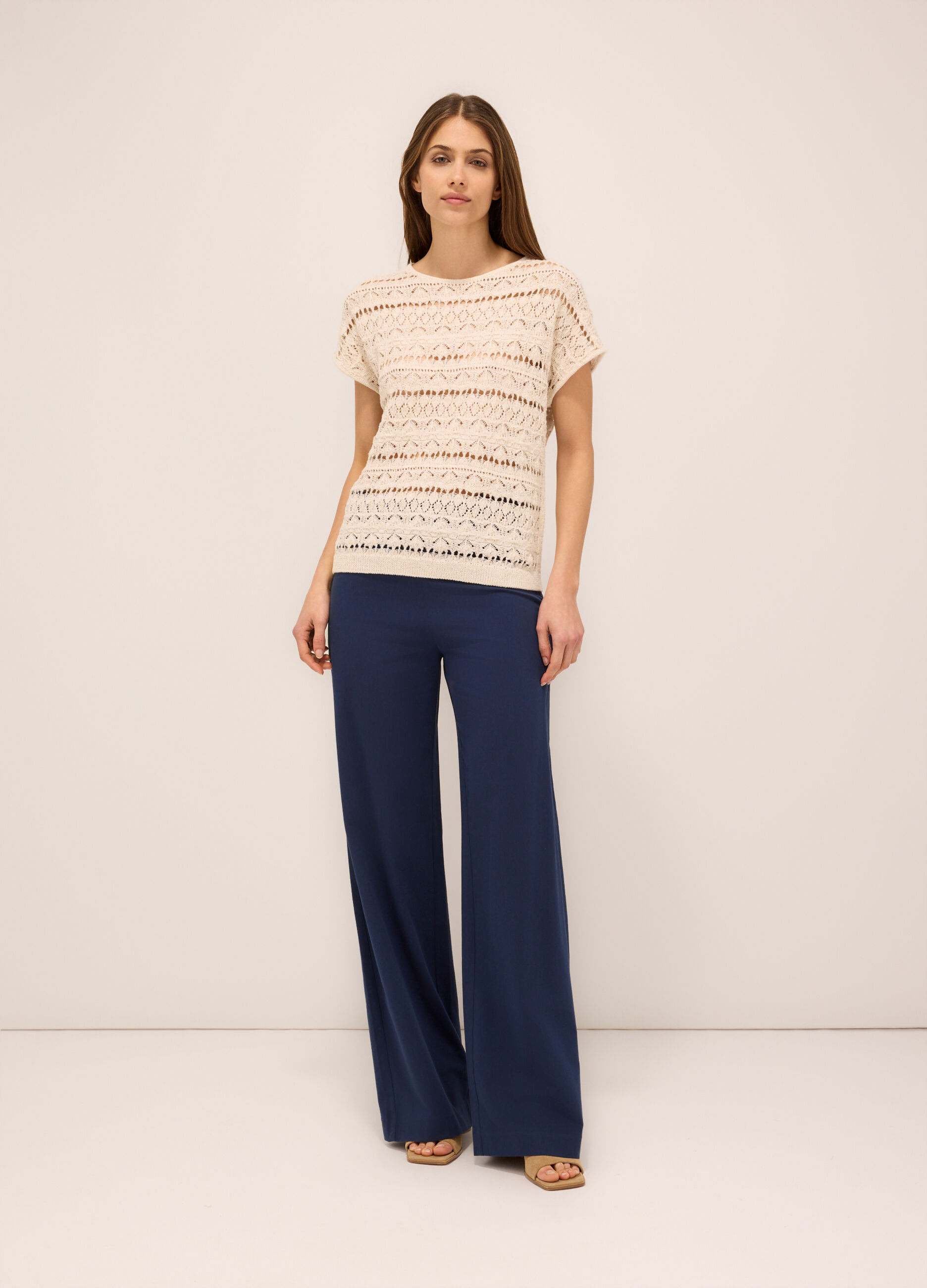 Pantaloni misto viscosa donna