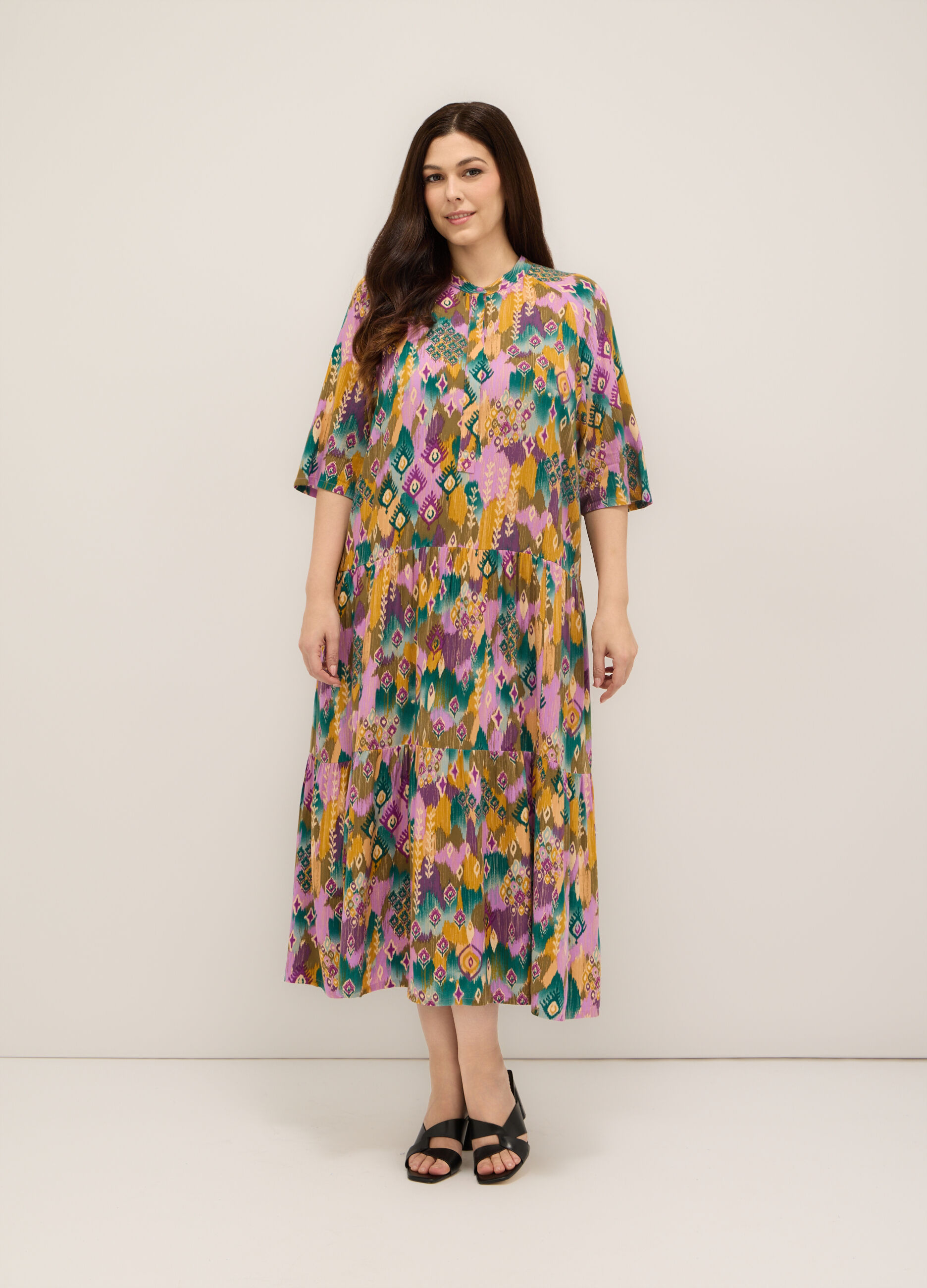 Vestito in pura viscosa donna curvy