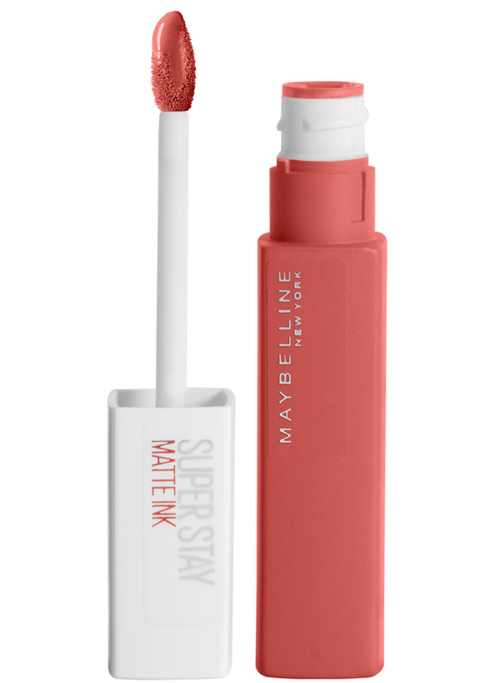Maybelline New York Tinta Labbra SuperStay Matte Ink, Rossetto Matte Liquido a Lunga Tenuta, Self-starter (130), 5 ml.