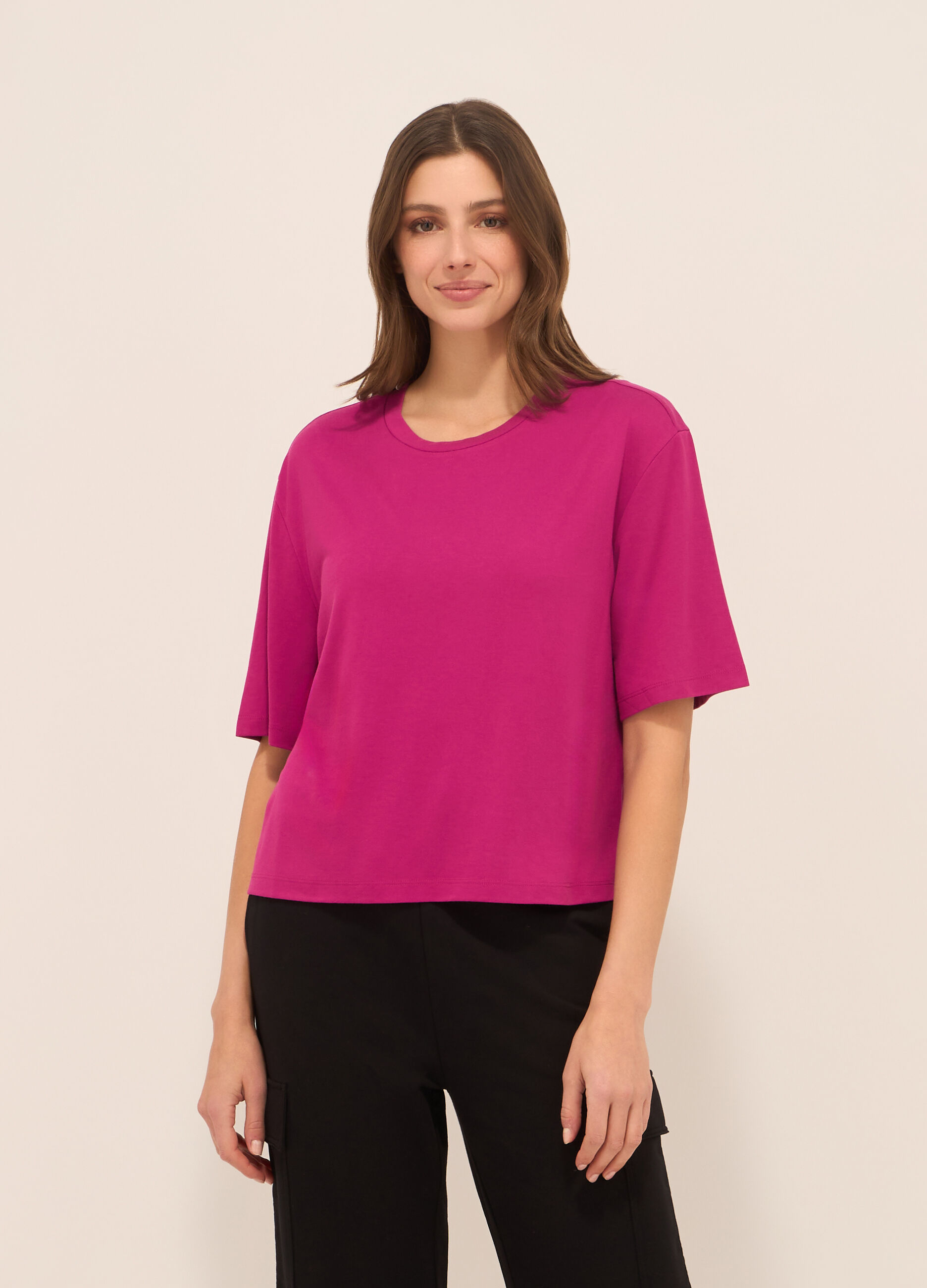 T-shirt misto viscosa donna