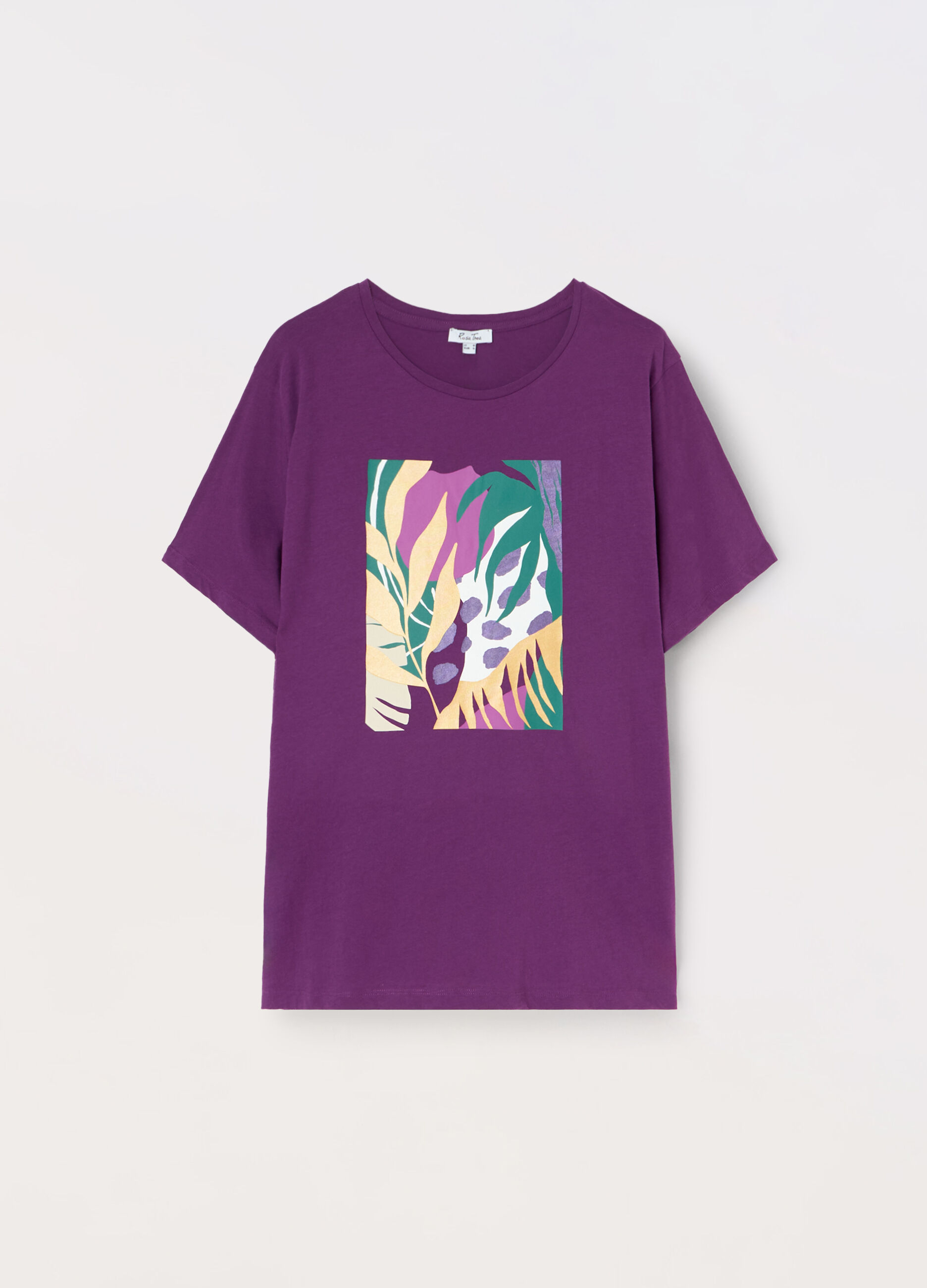 T-shirt in jersey di puro cotone donna curvy