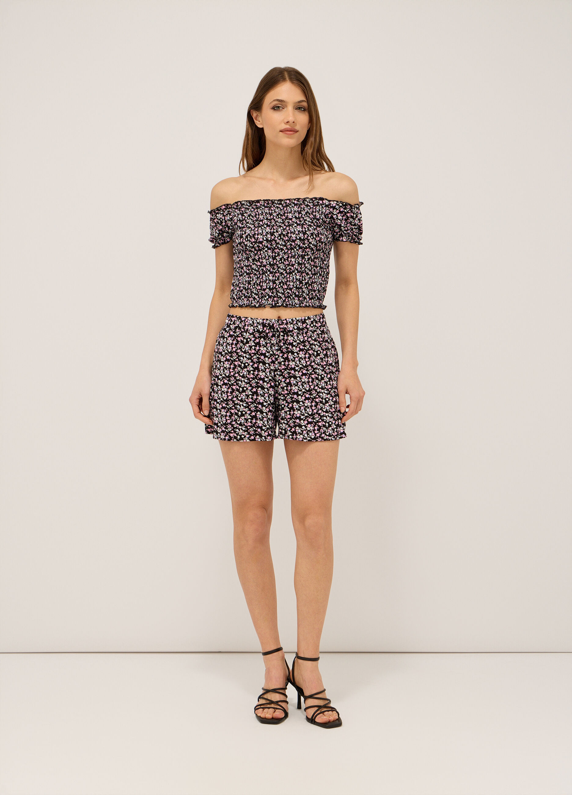 Shorts in jersey di misto viscosa donna