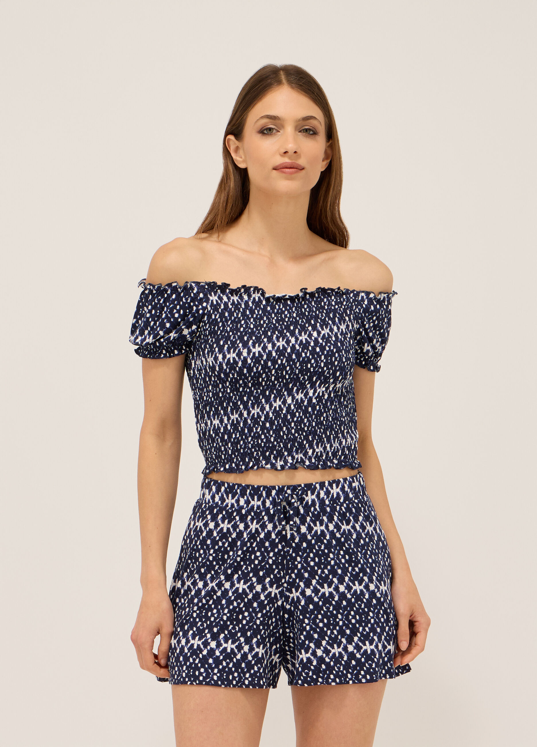 T-shirt in jersey di viscosa stretch donna