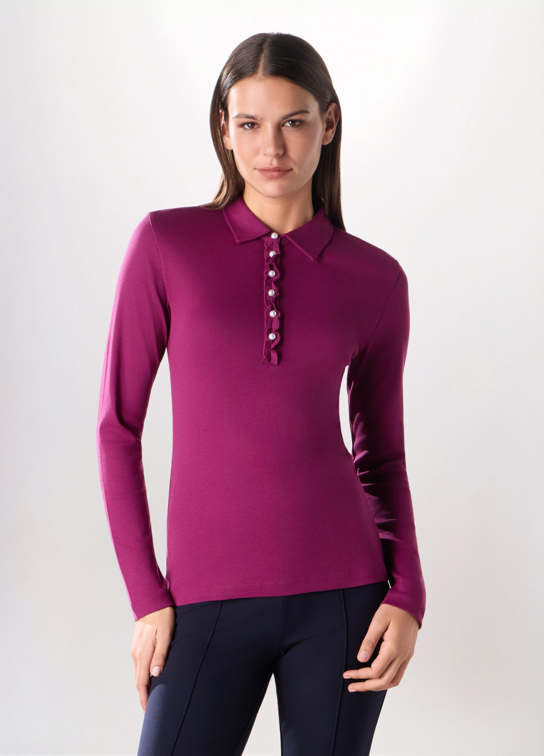Polo in pura viscosa donna