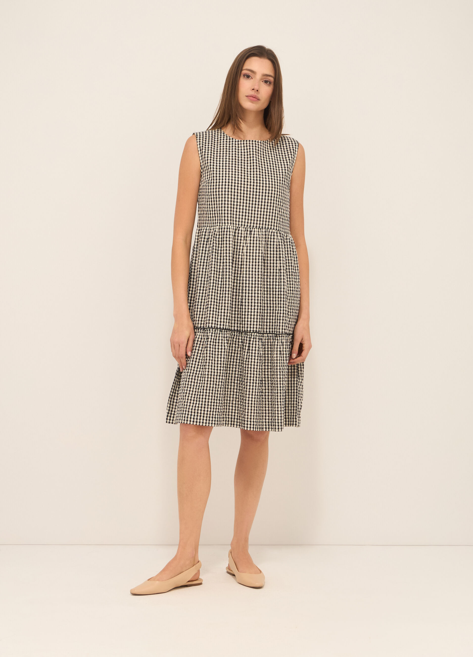 Abito in cotone seersucker donna