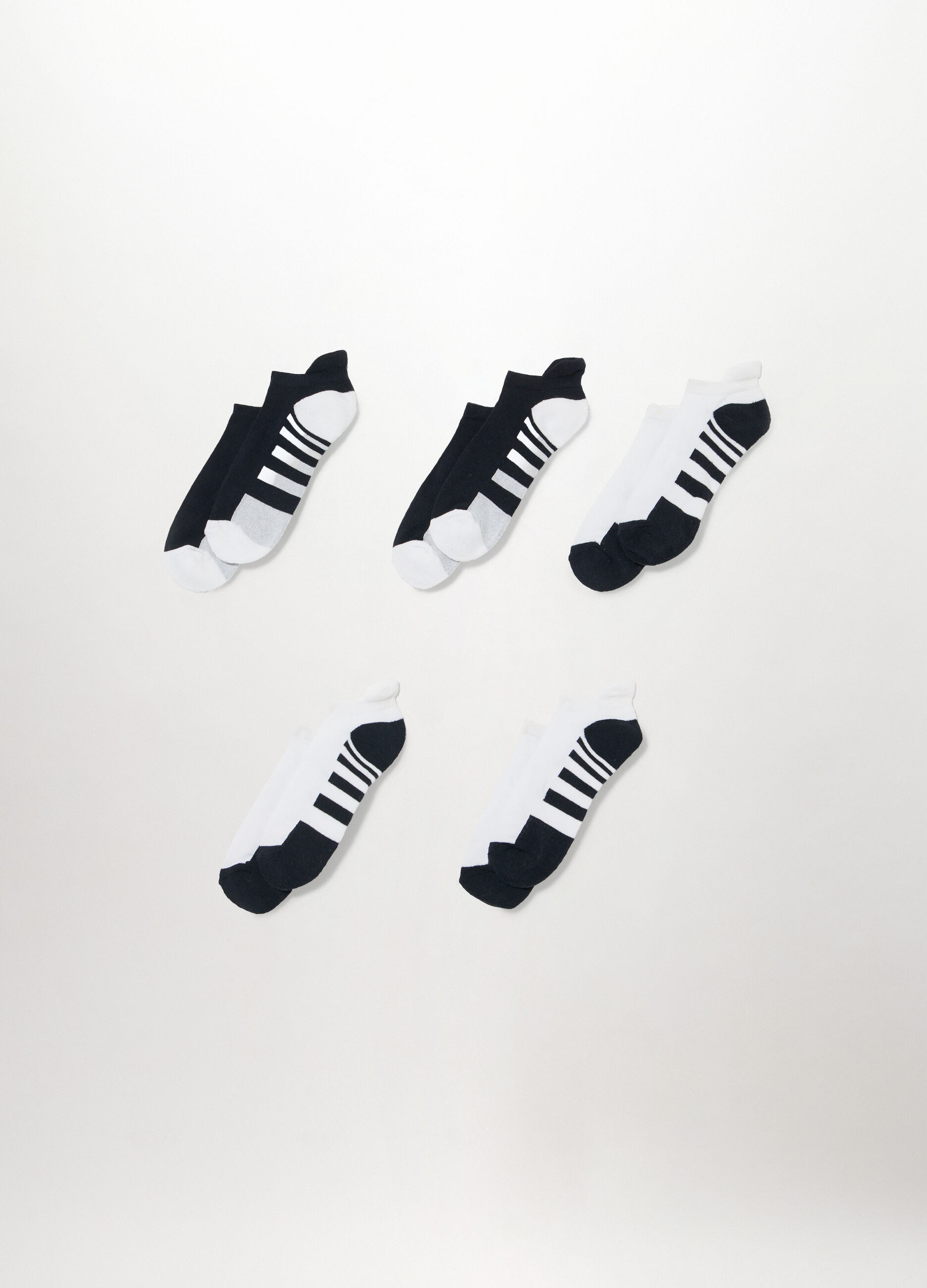 5 pack calzini sneaker in misto cotone uomo
