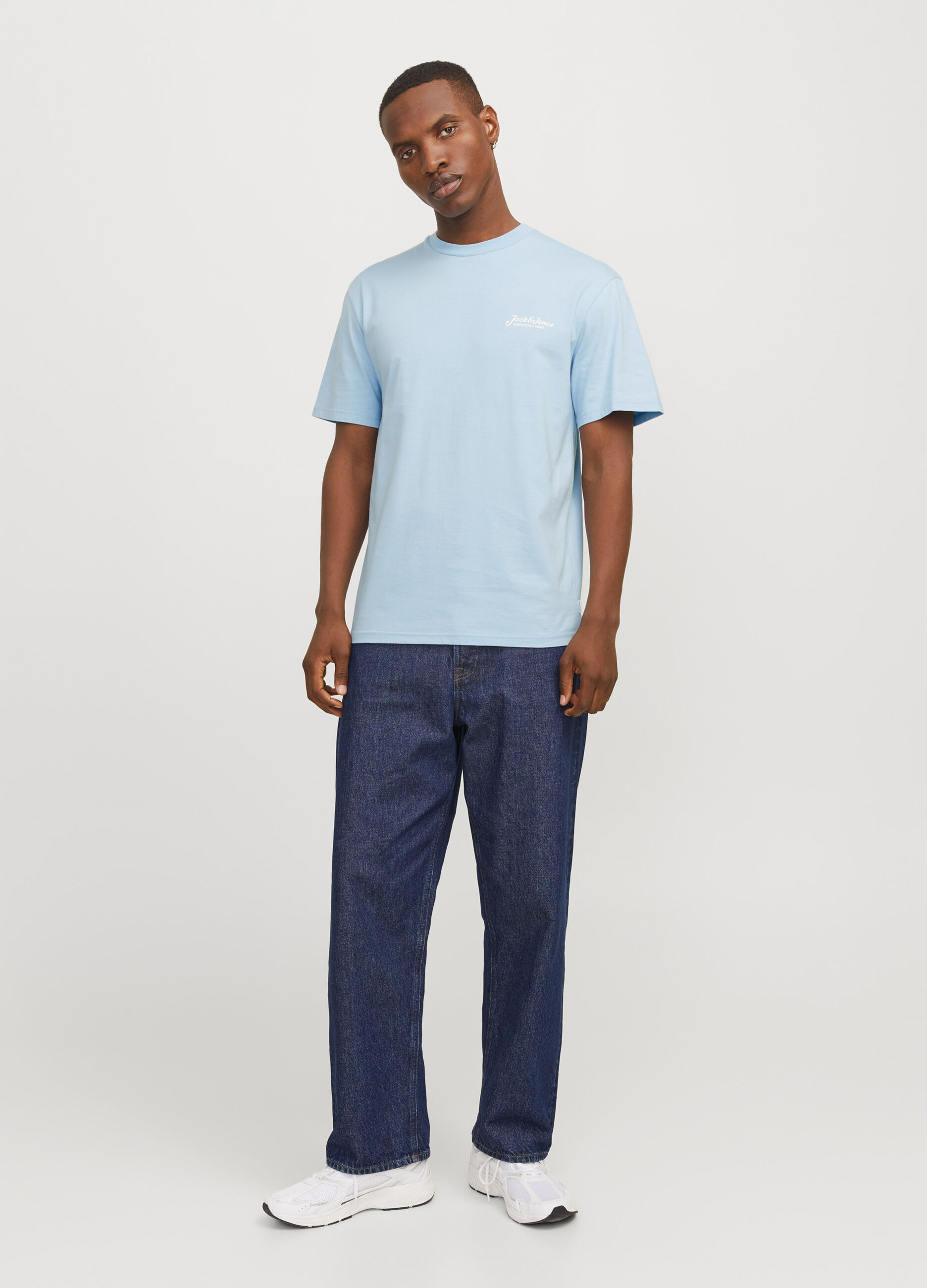 T-shirt girocollo con stampa uomo
