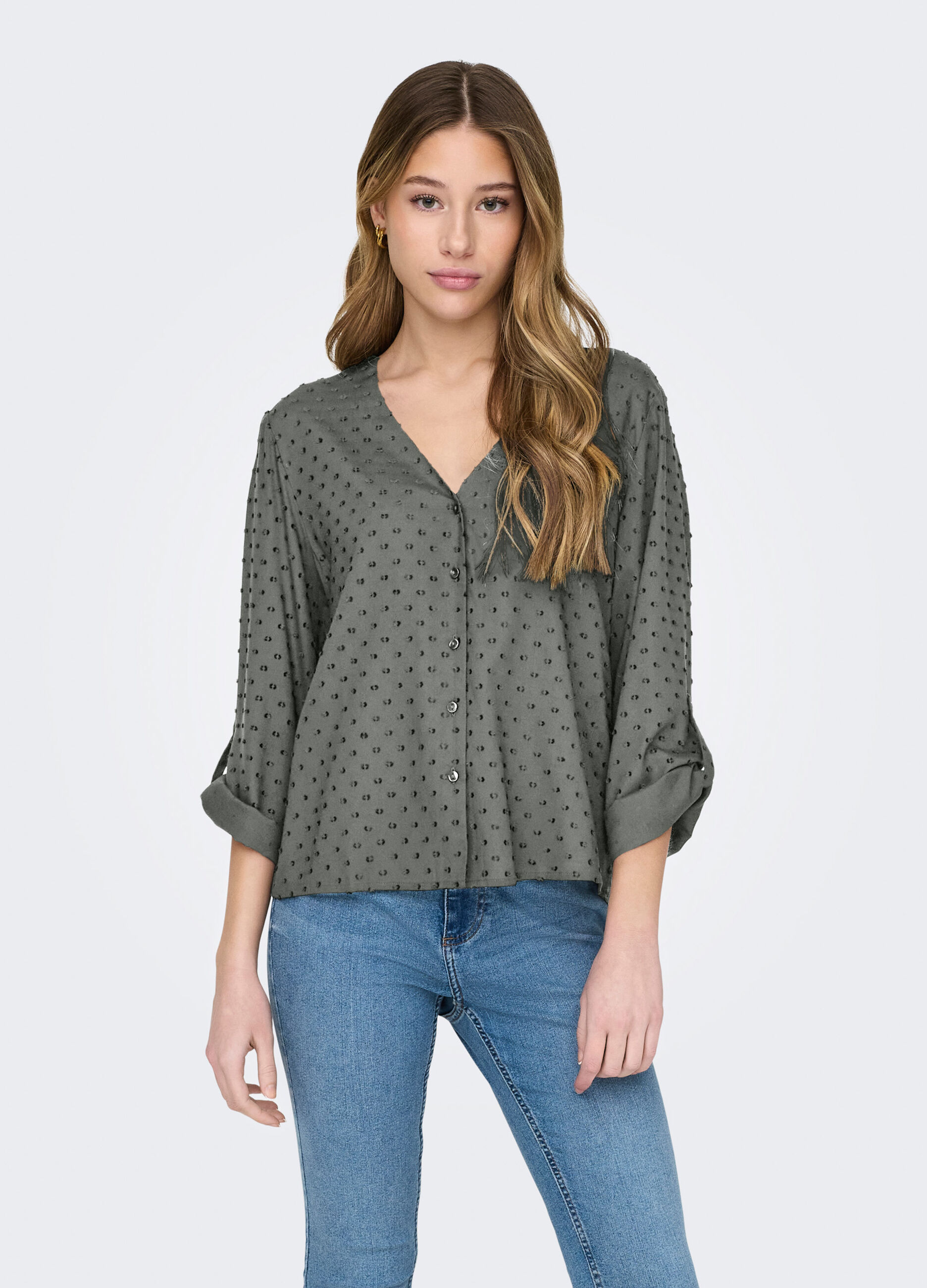 Camicia con ricami donna