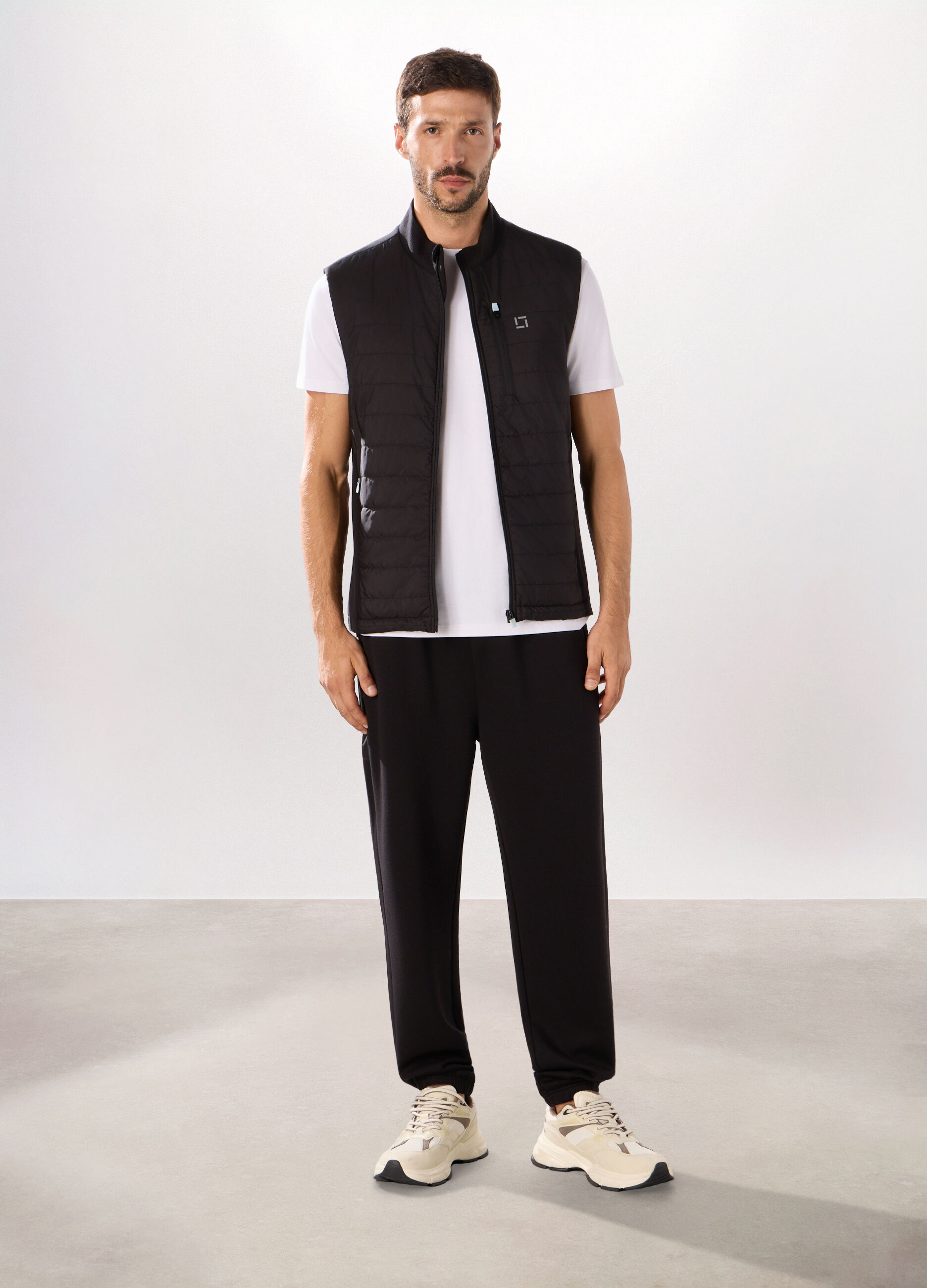 Gilet trapuntato sportivo uomo