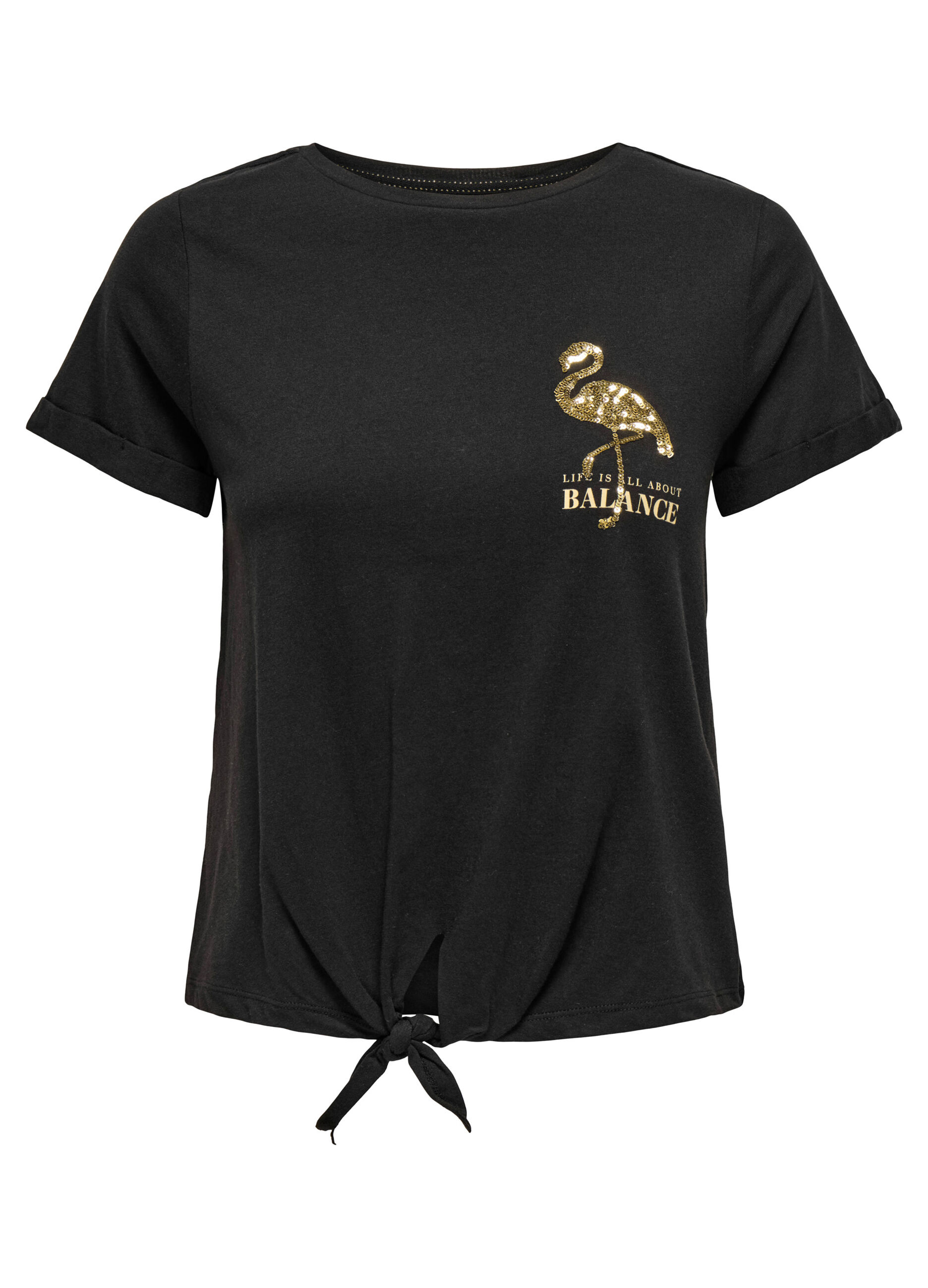 T-shirt con nodo su fondo donna