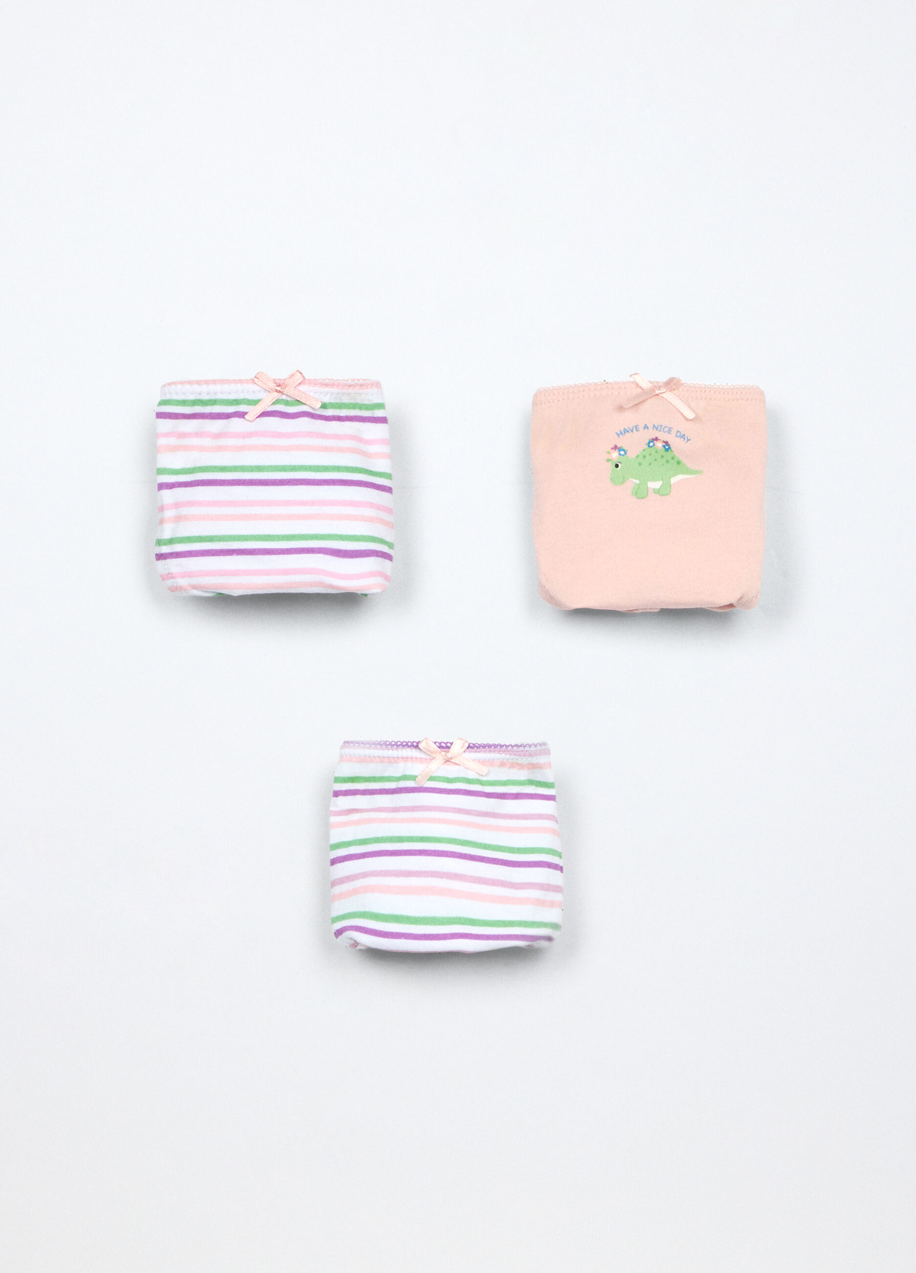 Pack 3 slip in jersey di puro cotone neonata