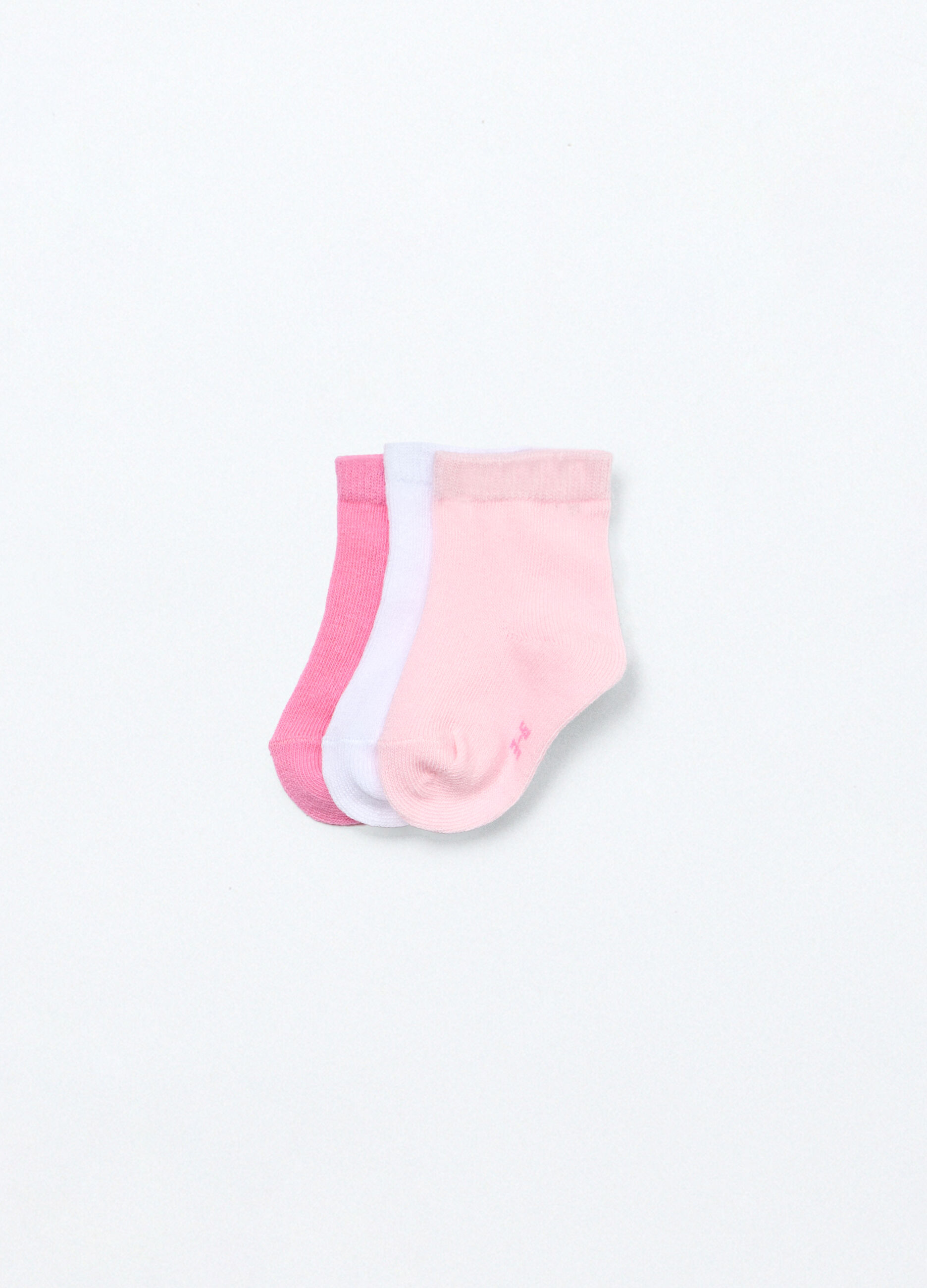Pack 3 calze corte misto cotone neonata