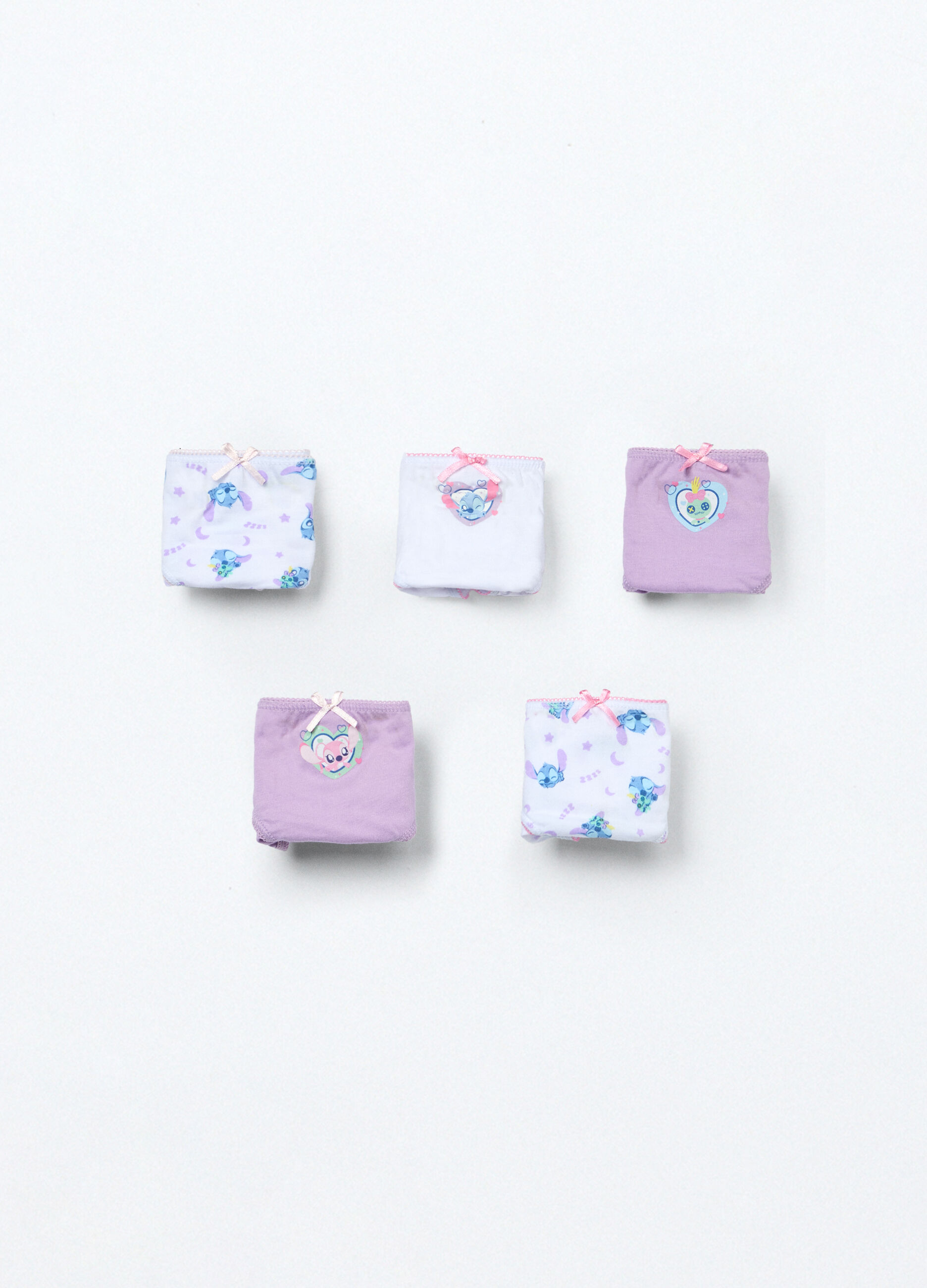 Pack 5 slip in jersey di puro cotone neonata